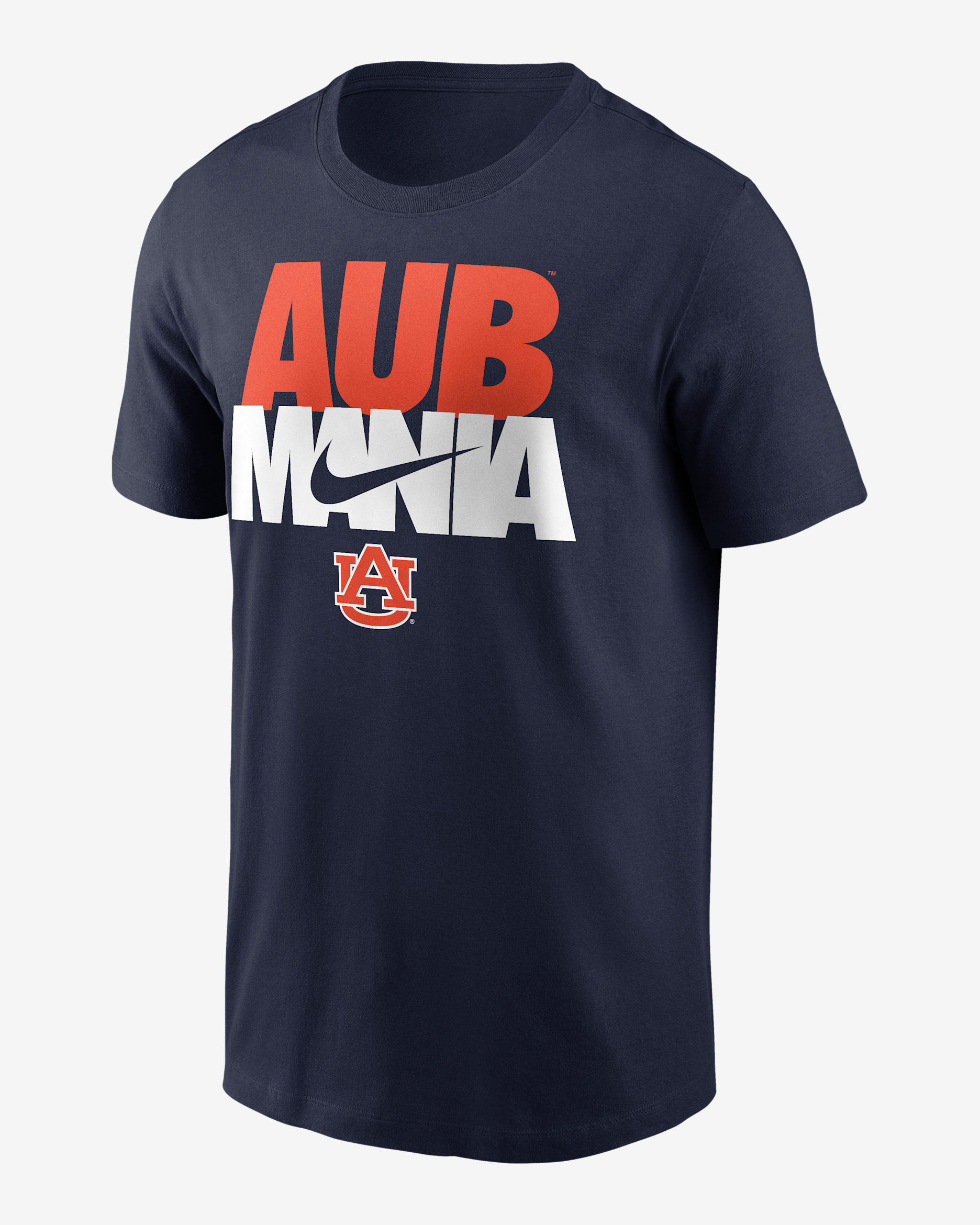 Playera universitaria Nike para hombre Auburn Campus Local Madness - Azul marino
