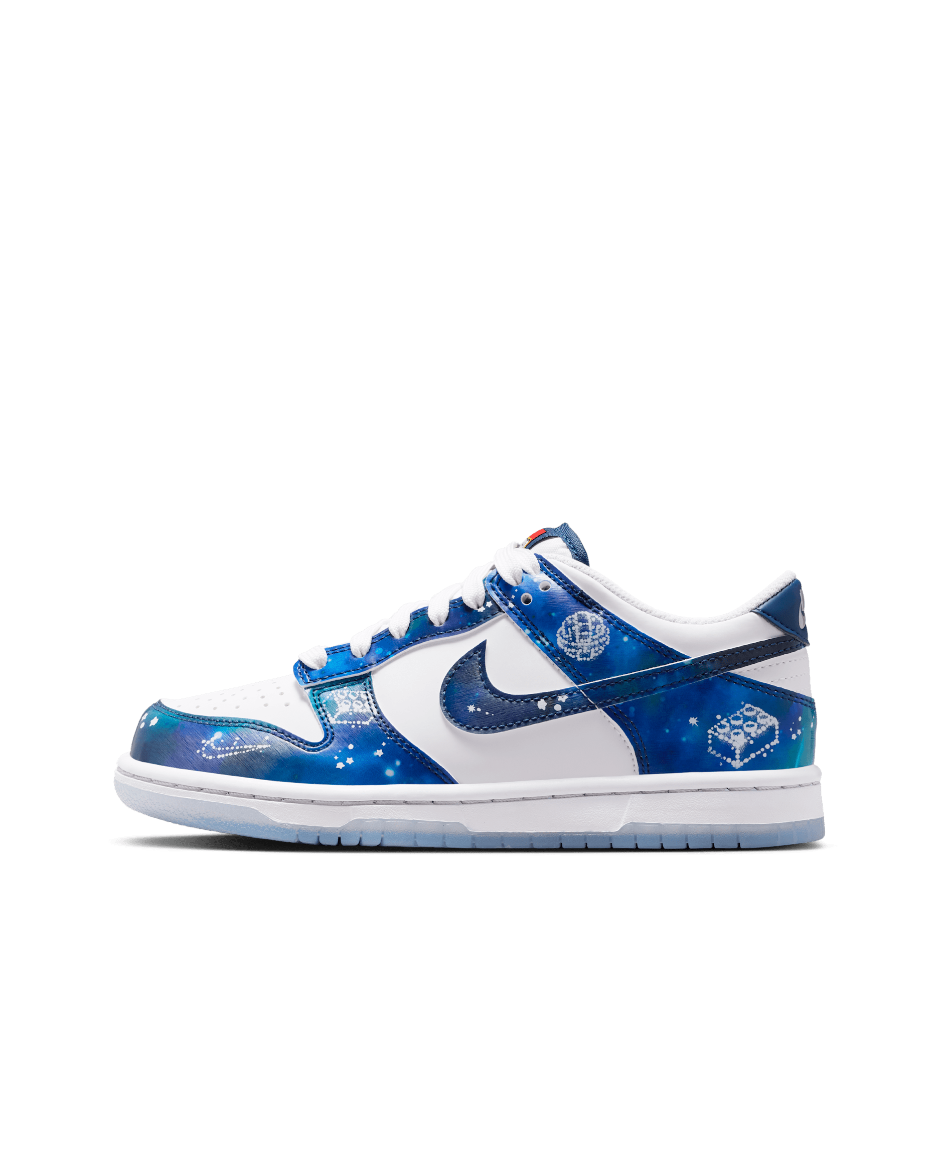 รองเท้าเด็กโต Nike Dunk Low x LEGO® Collection - ขาว/Brave Blue/Metallic Platinum/หลายสี
