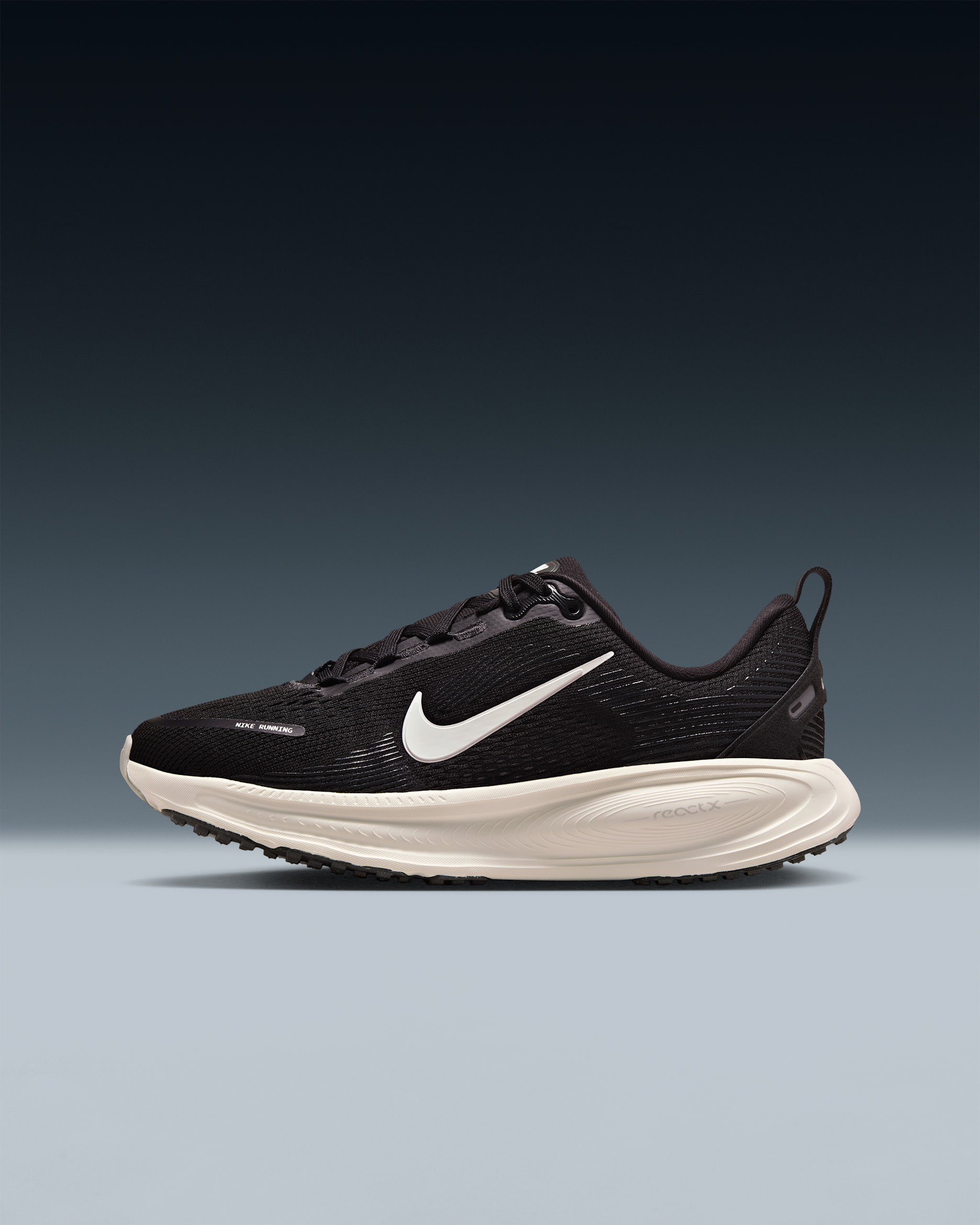 Nike Vomero 18 Big Kids' Road Running Shoes - Black/Coconut Milk/Iron Ore/Summit White