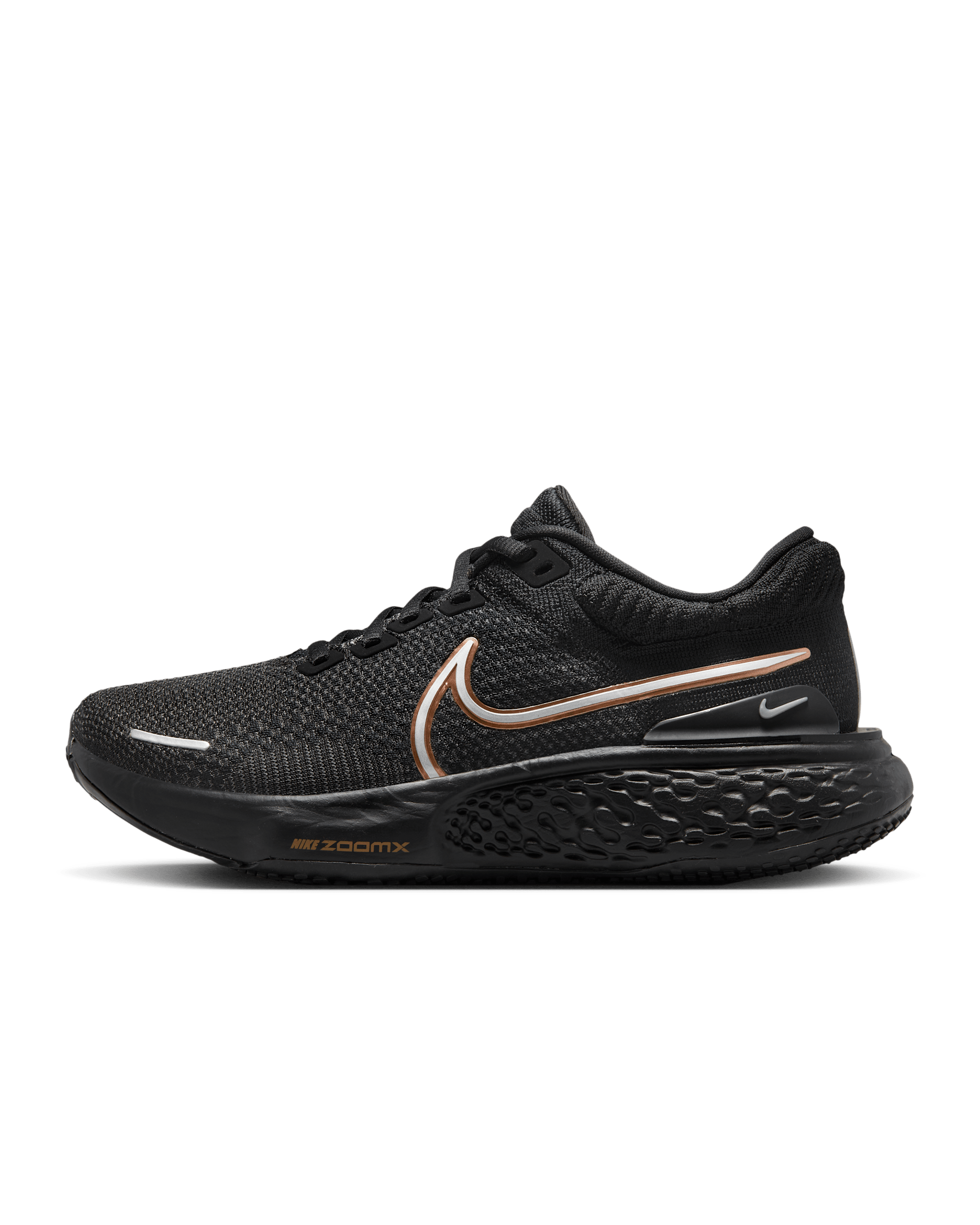 Nike Invincible 2 Women's Road Running Shoes - Black/Summit White/Metallic Copper/Metallic Silver