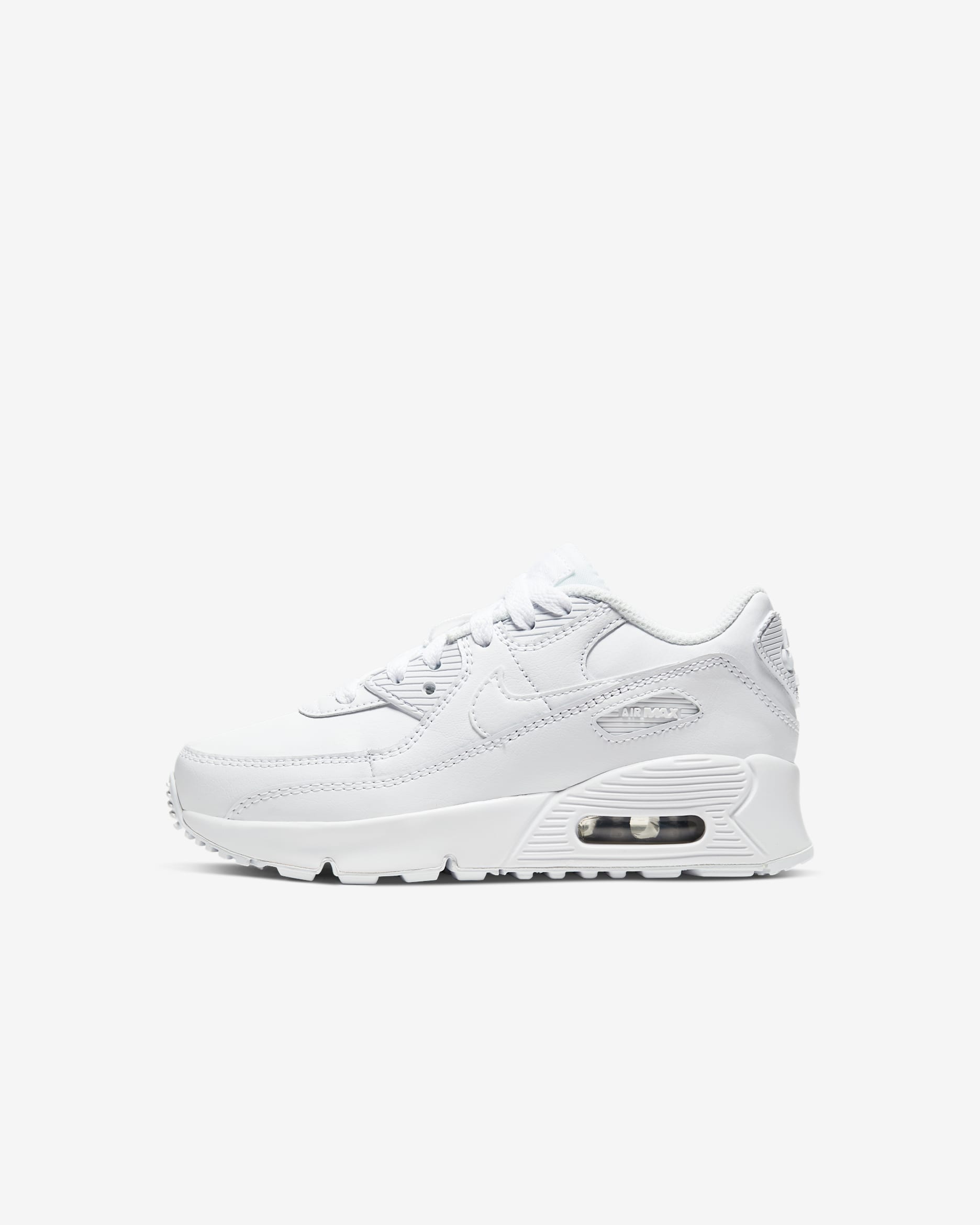 Nike Air Max 90 LTR Little Kids’ Shoes - White/Metallic Silver/White/White