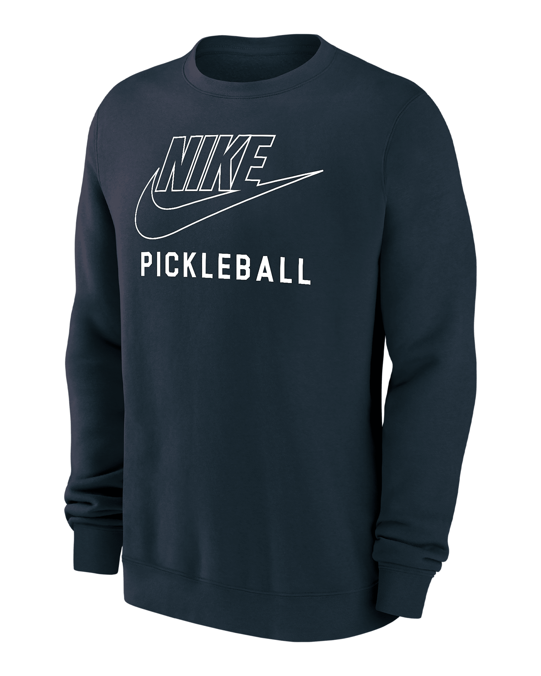 Nike Swoosh Club Fleece Men's Pickleball Pullover Crew-Neck Sweatshirt - Thunder Blue