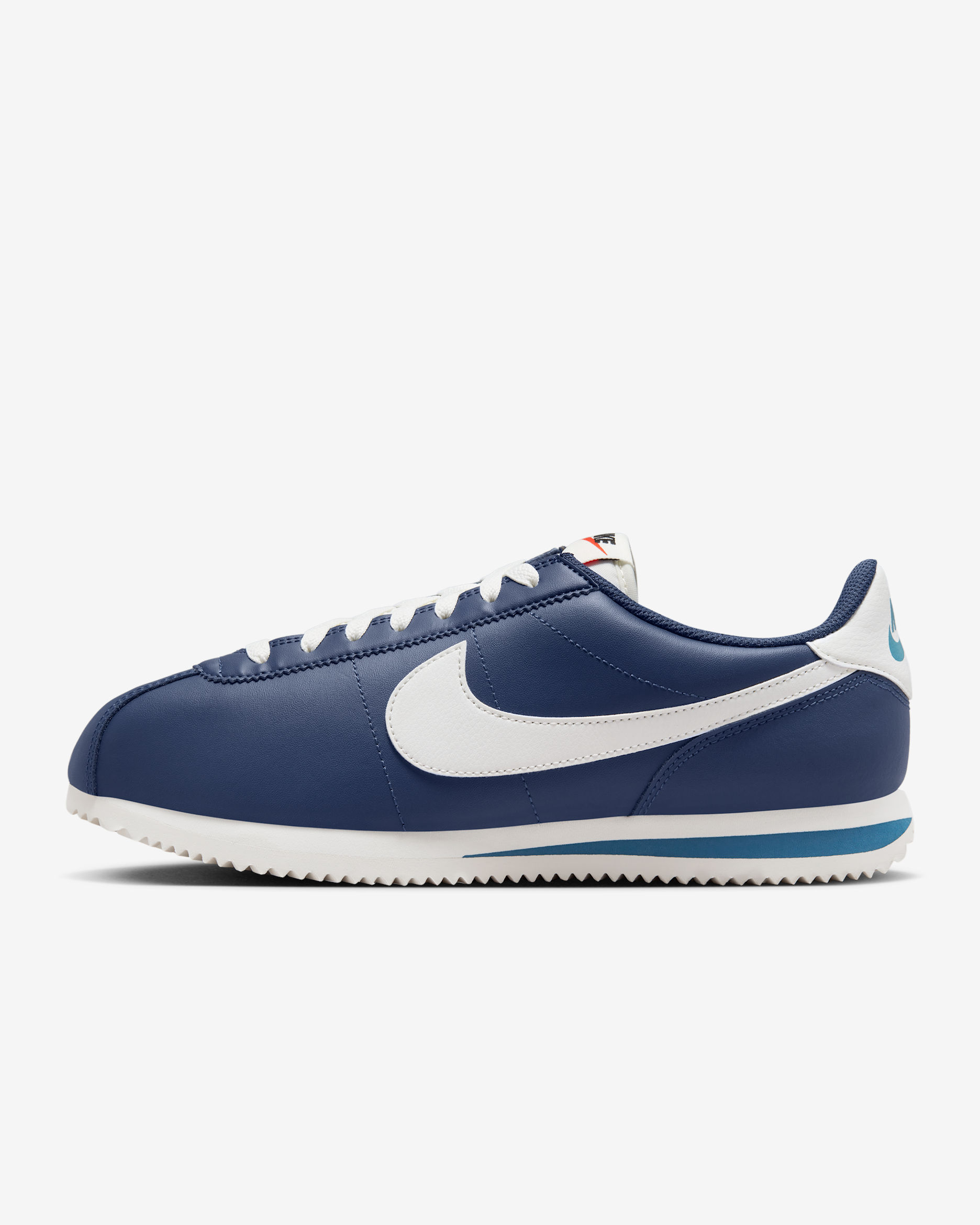 Nike Cortez Leather Men's Shoes - Midnight Navy/Noise Aqua/Sail/Sail