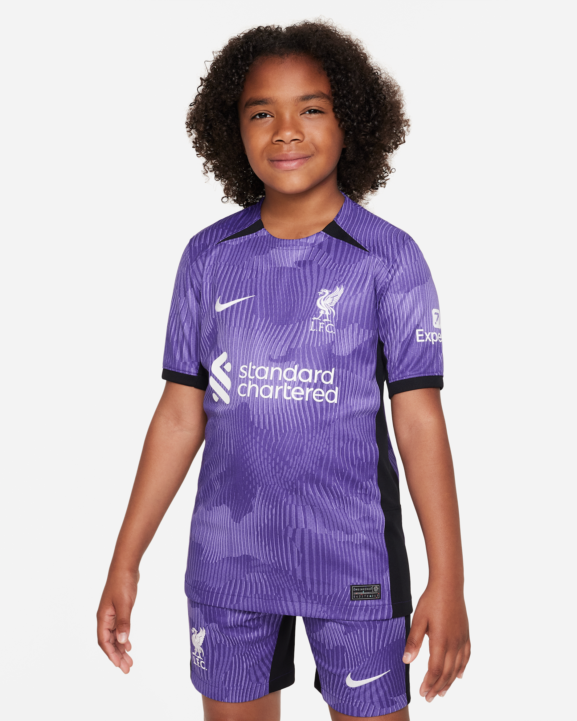 Liverpool F.C. 2023/24 Stadium Third Older Kids' Nike Dri-FIT Football Shirt - Space Purple/White