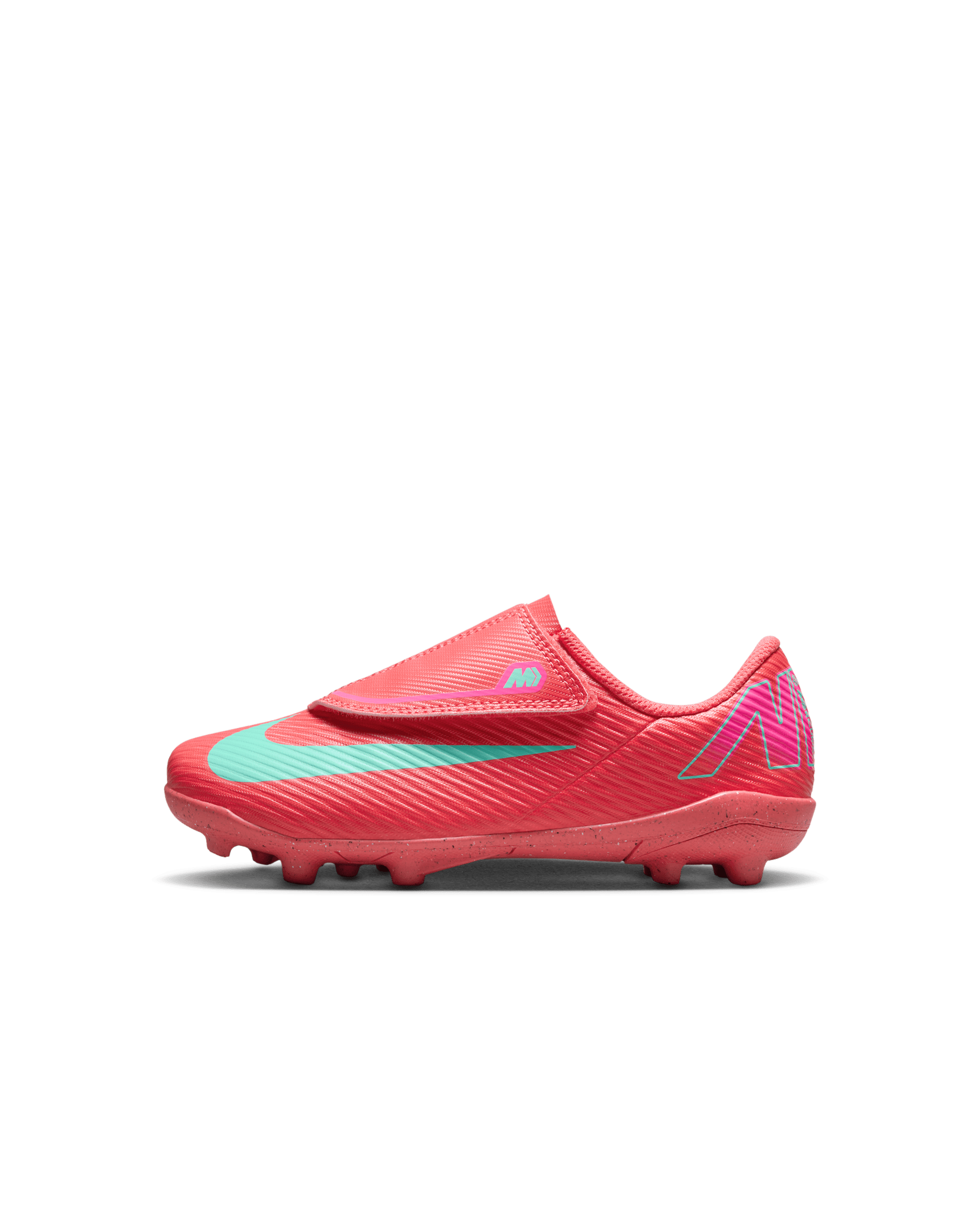 Nike Jr. Mercurial Vapor 16 Club Younger Kids' Multi-Ground Low-Top Football Boot - Ember Glow/Aurora Green