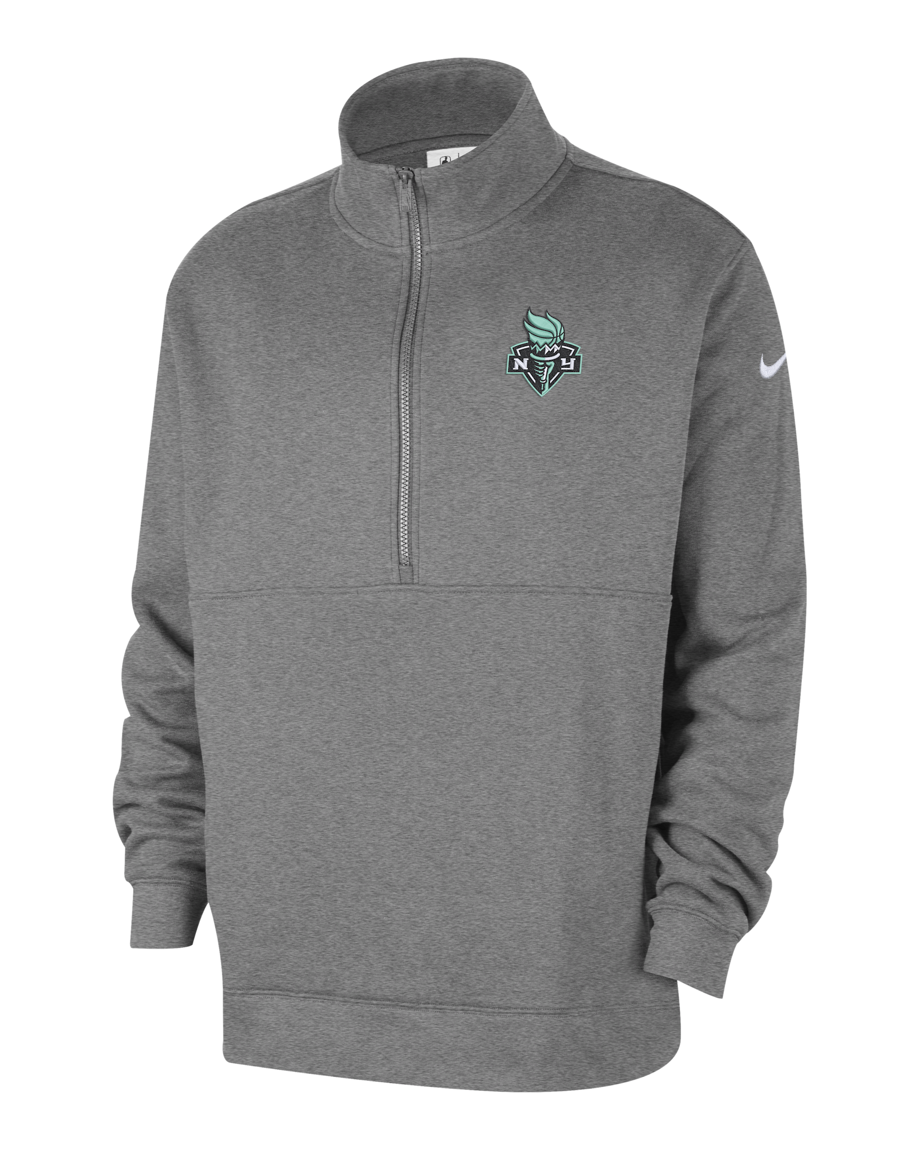 New York Liberty Club Men's Nike WNBA Half-Zip Top - Dark Grey Heather