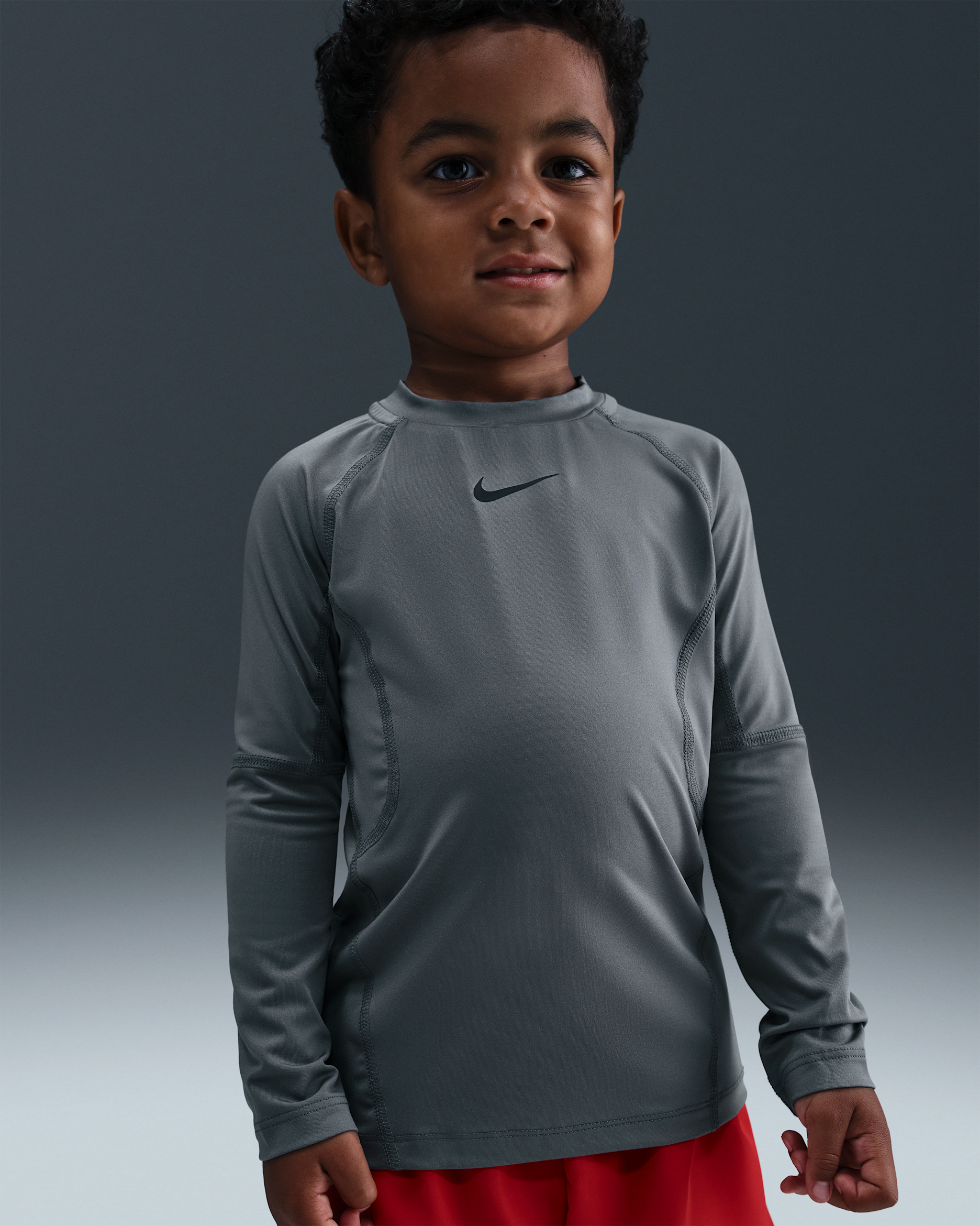 Nike Pro Toddler Dri-FIT Long-Sleeve Top - Smoke Grey
