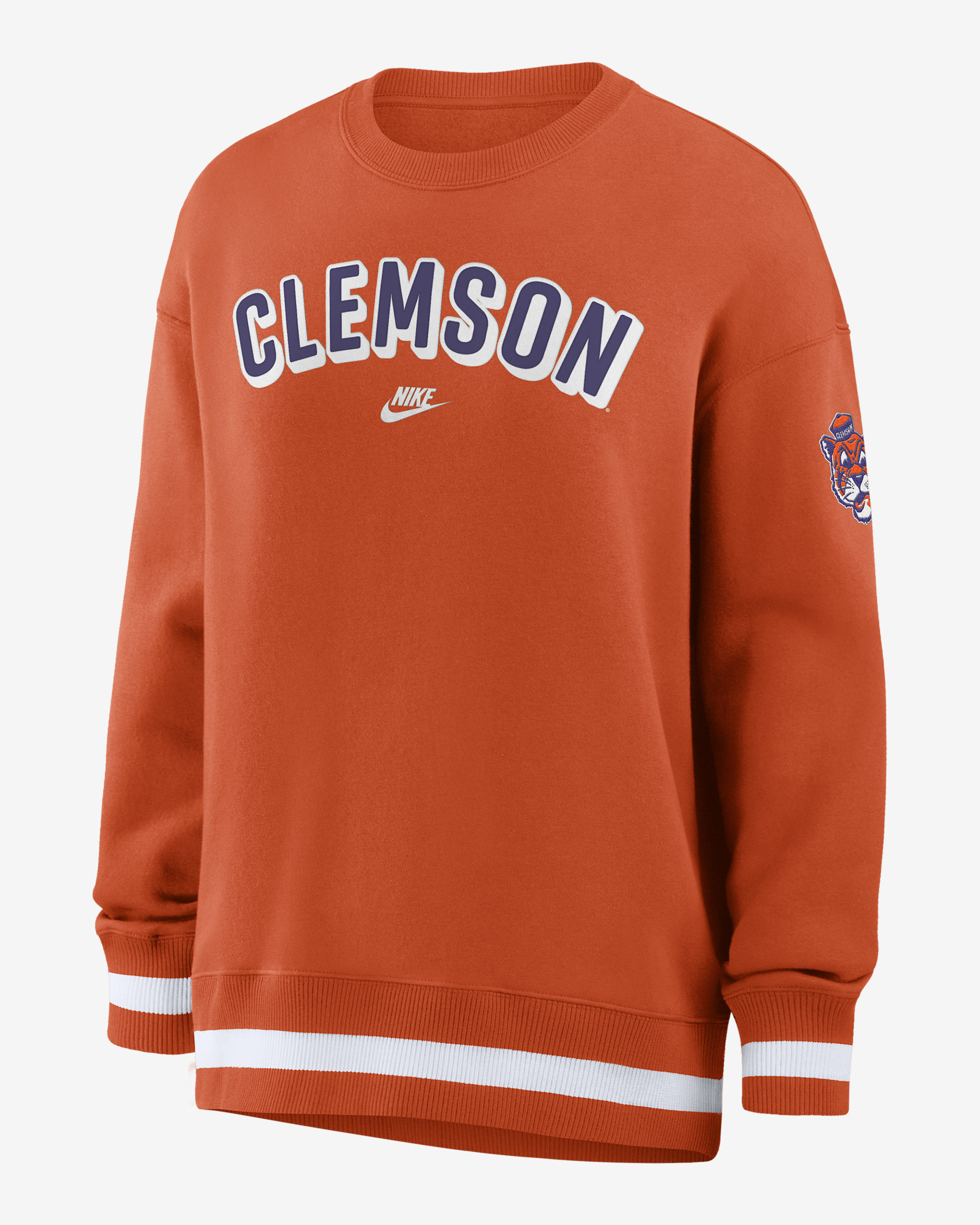 Clemson Legacy Phoenix Women's Nike College Oversized Pullover Crew - Orange