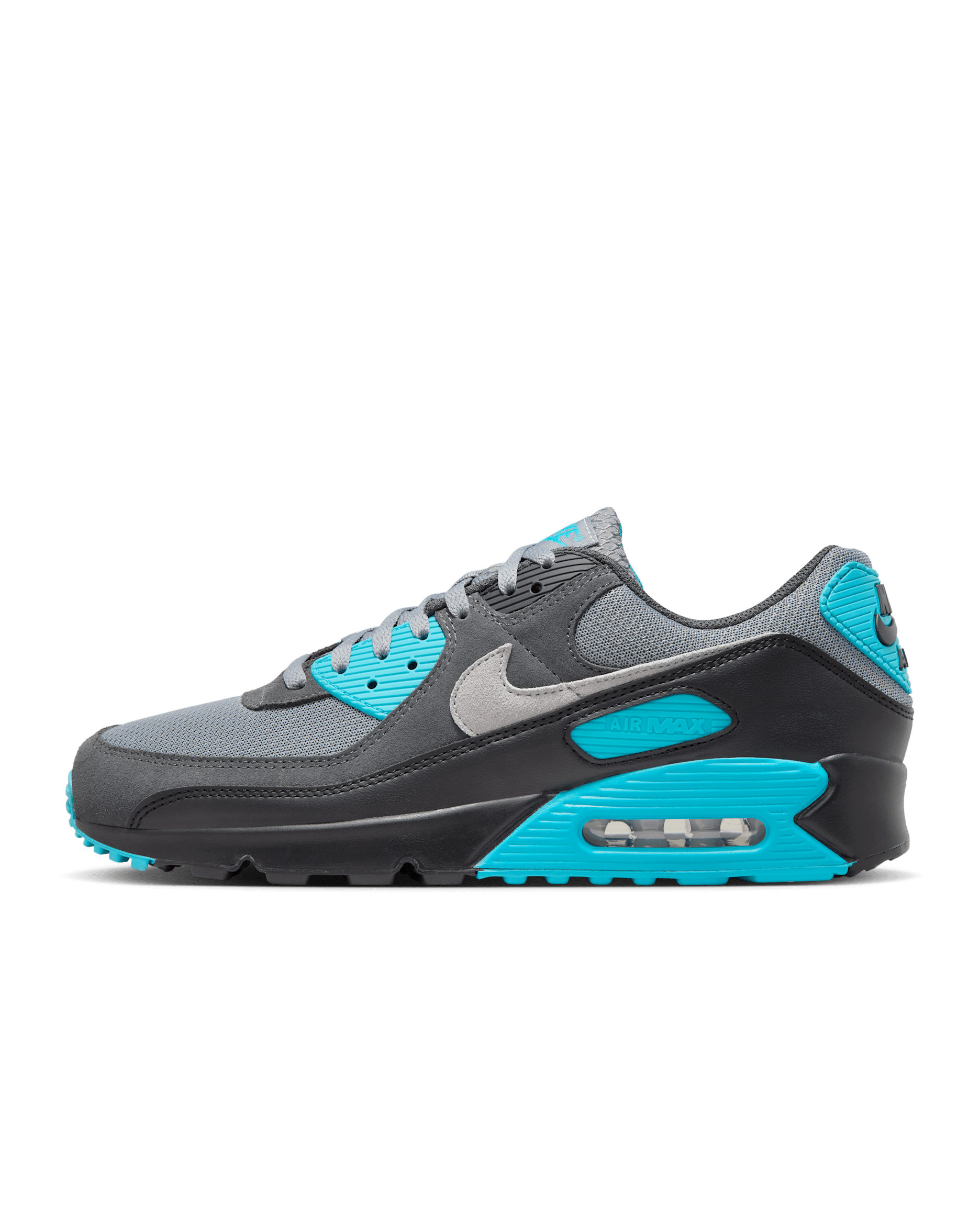 Calzado para hombre Nike Air Max 90 - Gris azulado/Cactus empolvado/Negro/Gris lobo