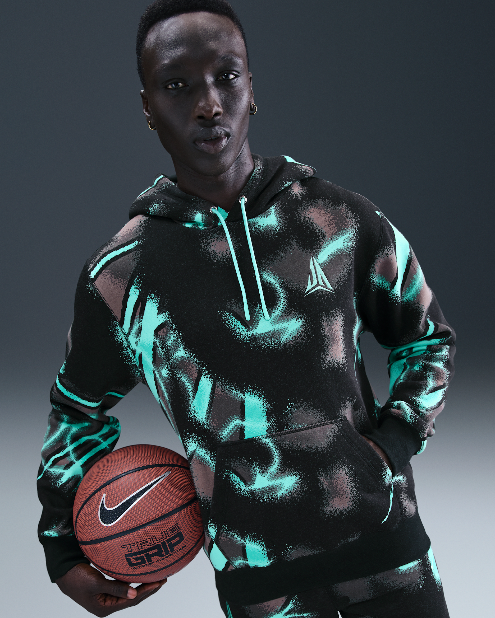 JA Men's Club Fleece Pullover Hoodie - Bleached Turquoise