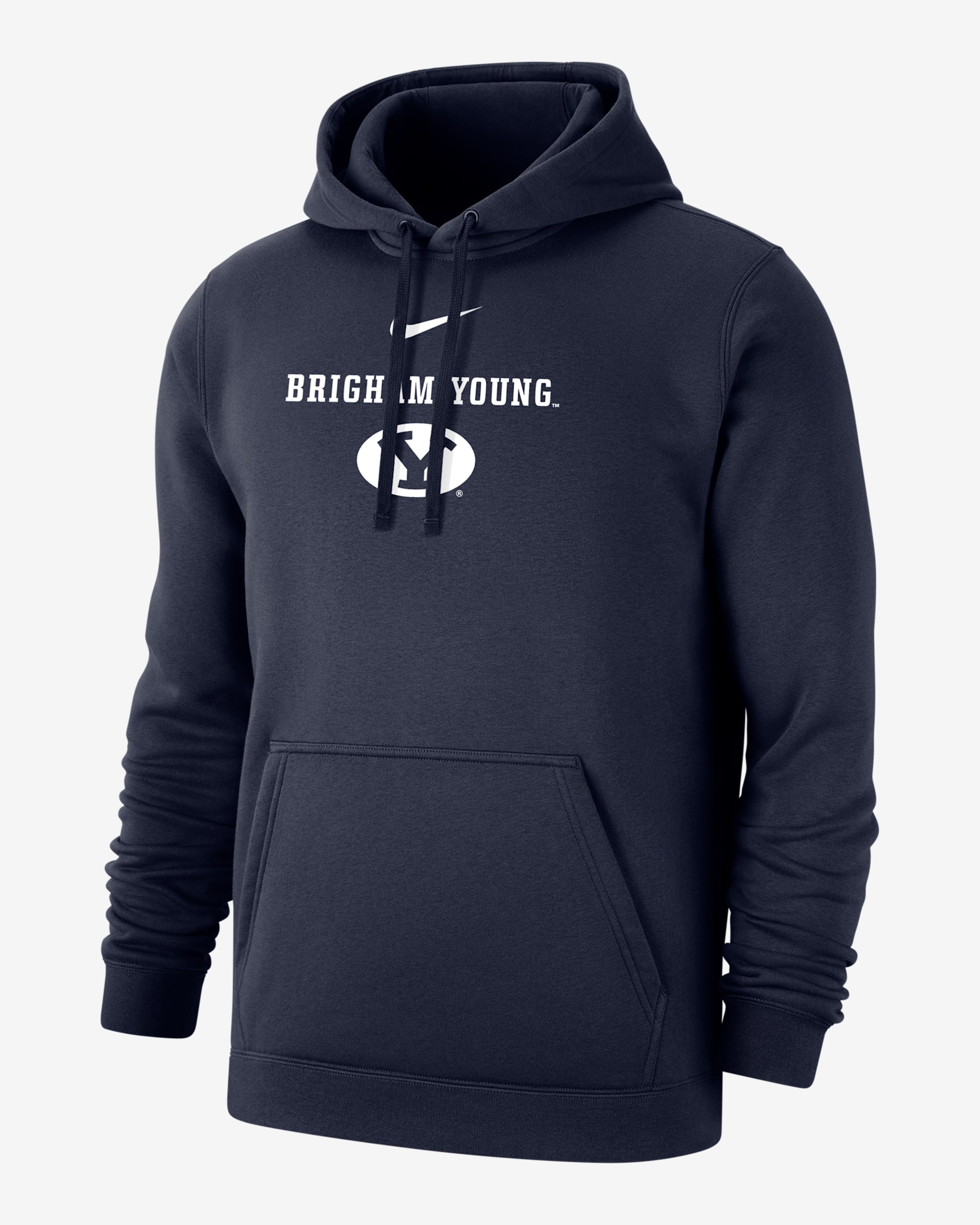 BYU Club Fleece Men's Nike College Hoodie - Navy