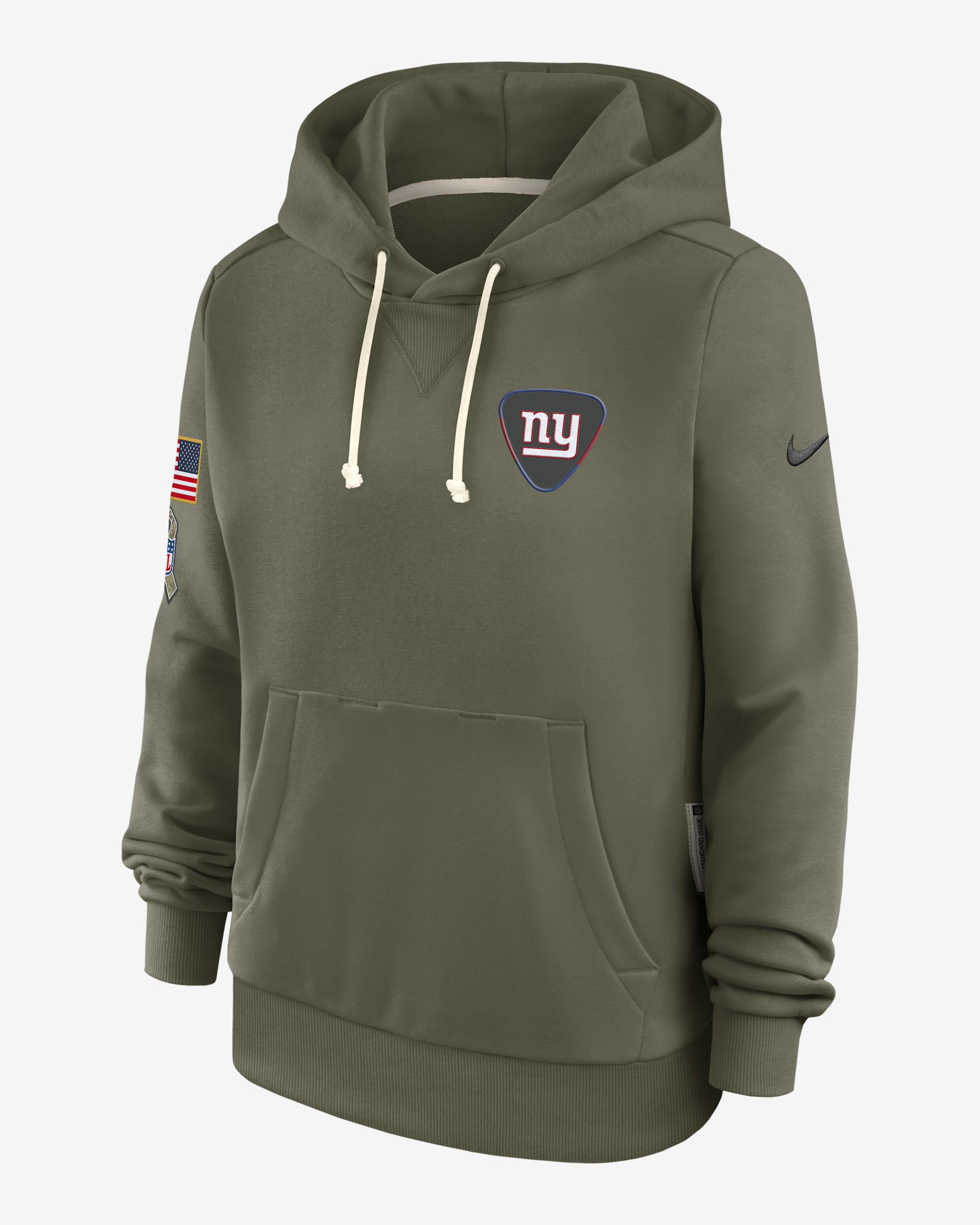 New York Giants Salute to Service Sideline Women's Nike Dri-FIT NFL Pullover Hoodie - Olive