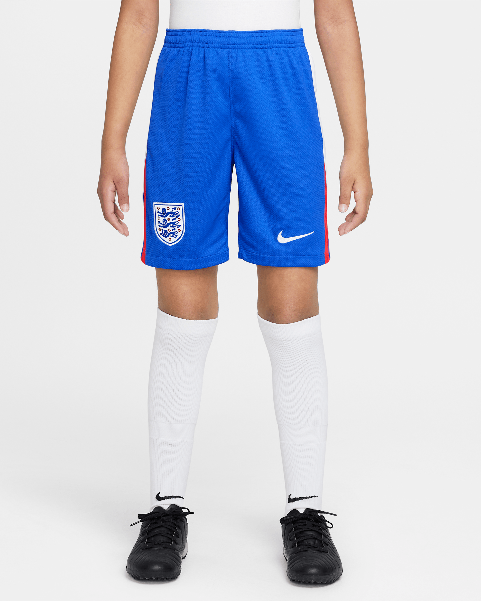 Primera equipación Stadium Inglaterra 2025/26 Pantalón corto de fútbol Replica Nike Dri-FIT - Niño/a - Hyper Royal/Blanco/Challenge Red/Blanco