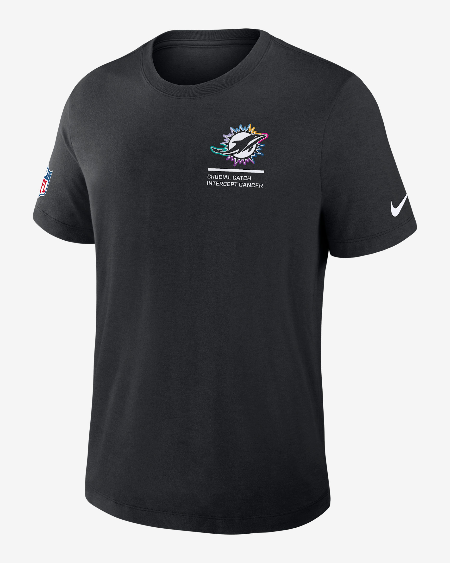 Miami Dolphins Crucial Catch Men's Nike Dri-FIT NFL T-Shirt - Black