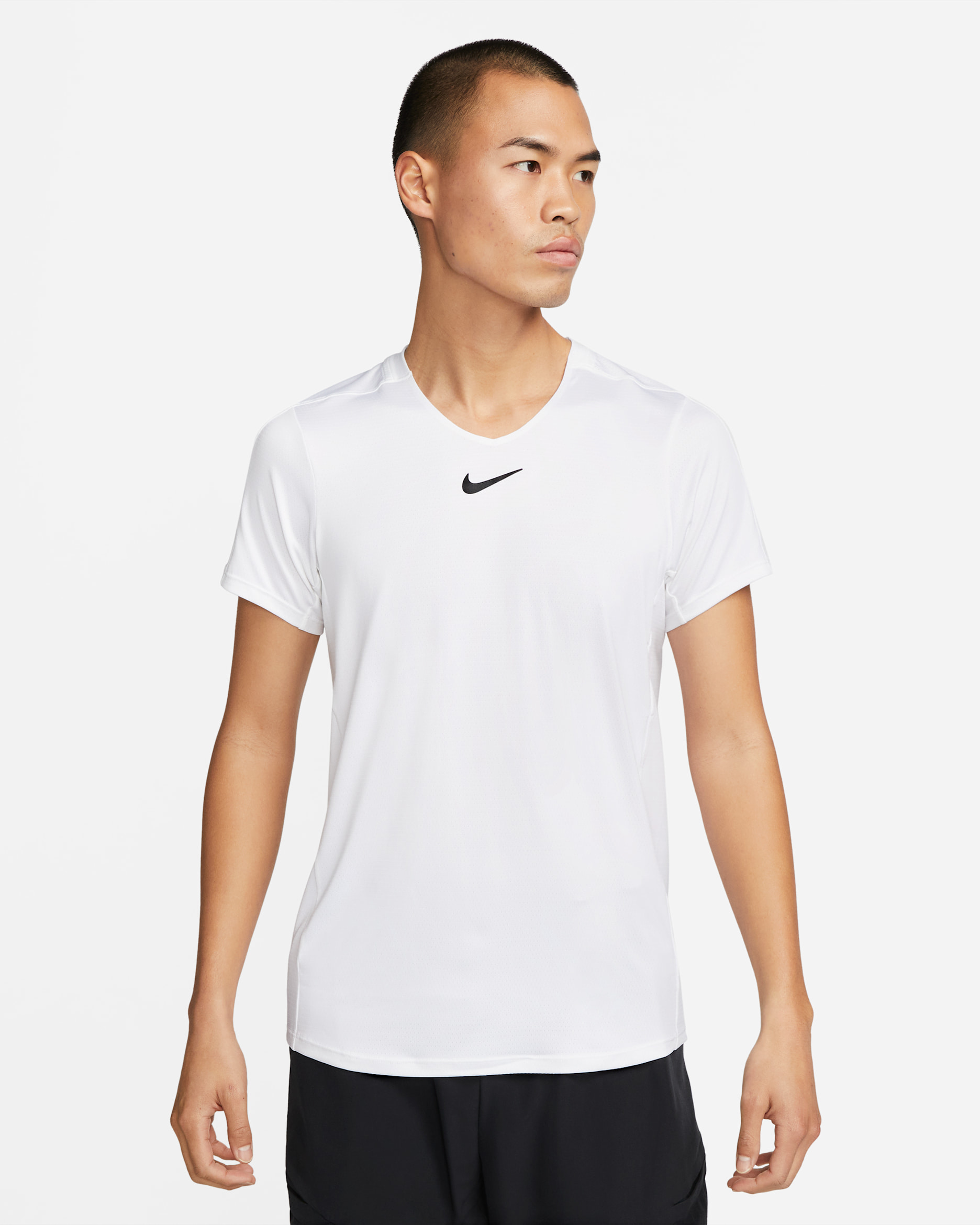NikeCourt Dri-FIT Advantage Men's Tennis Top - White/Black