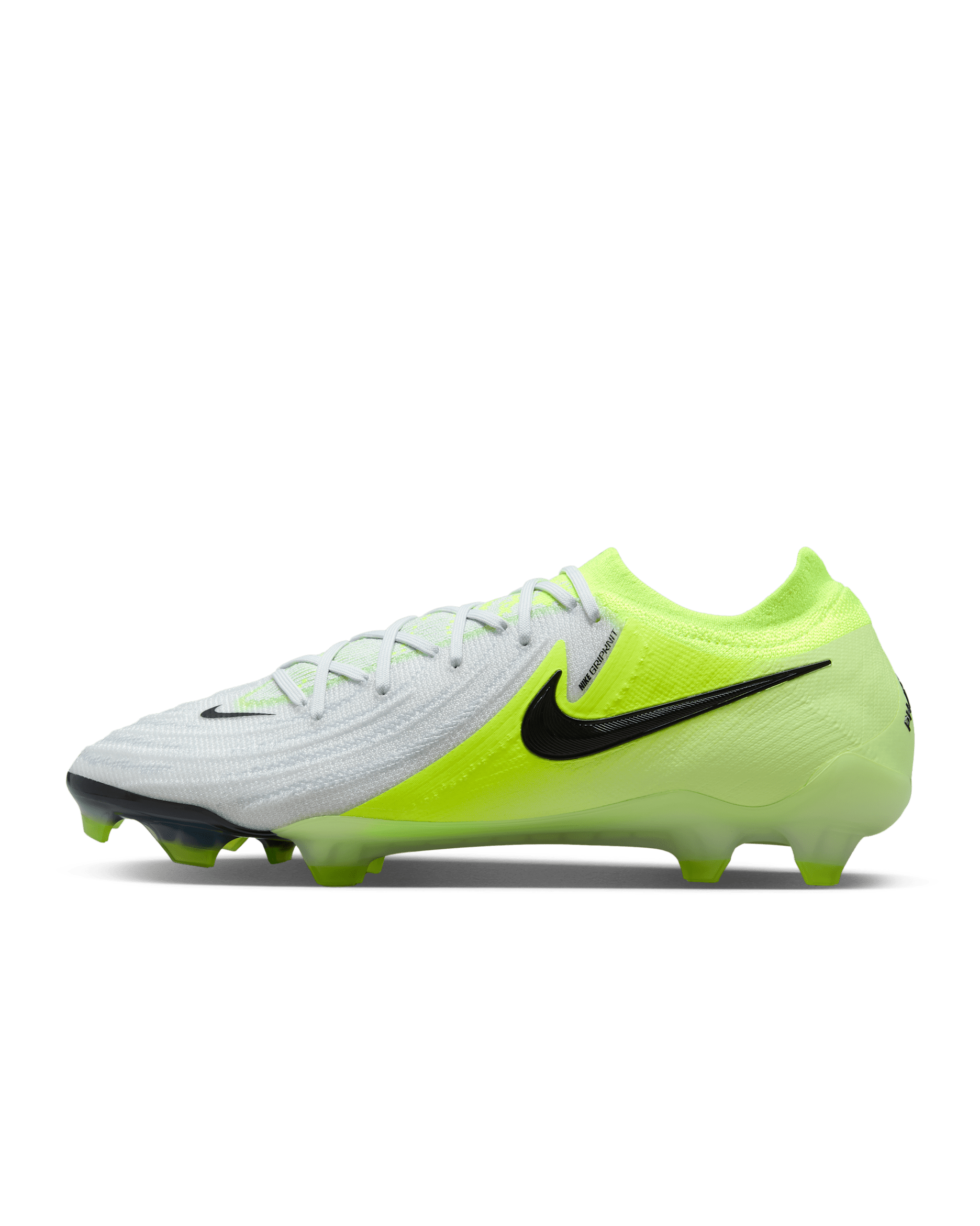 Nike Phantom GX 2 Elite Firm-Ground Low-Top Football Boot - Metallic Silver/Volt/Black