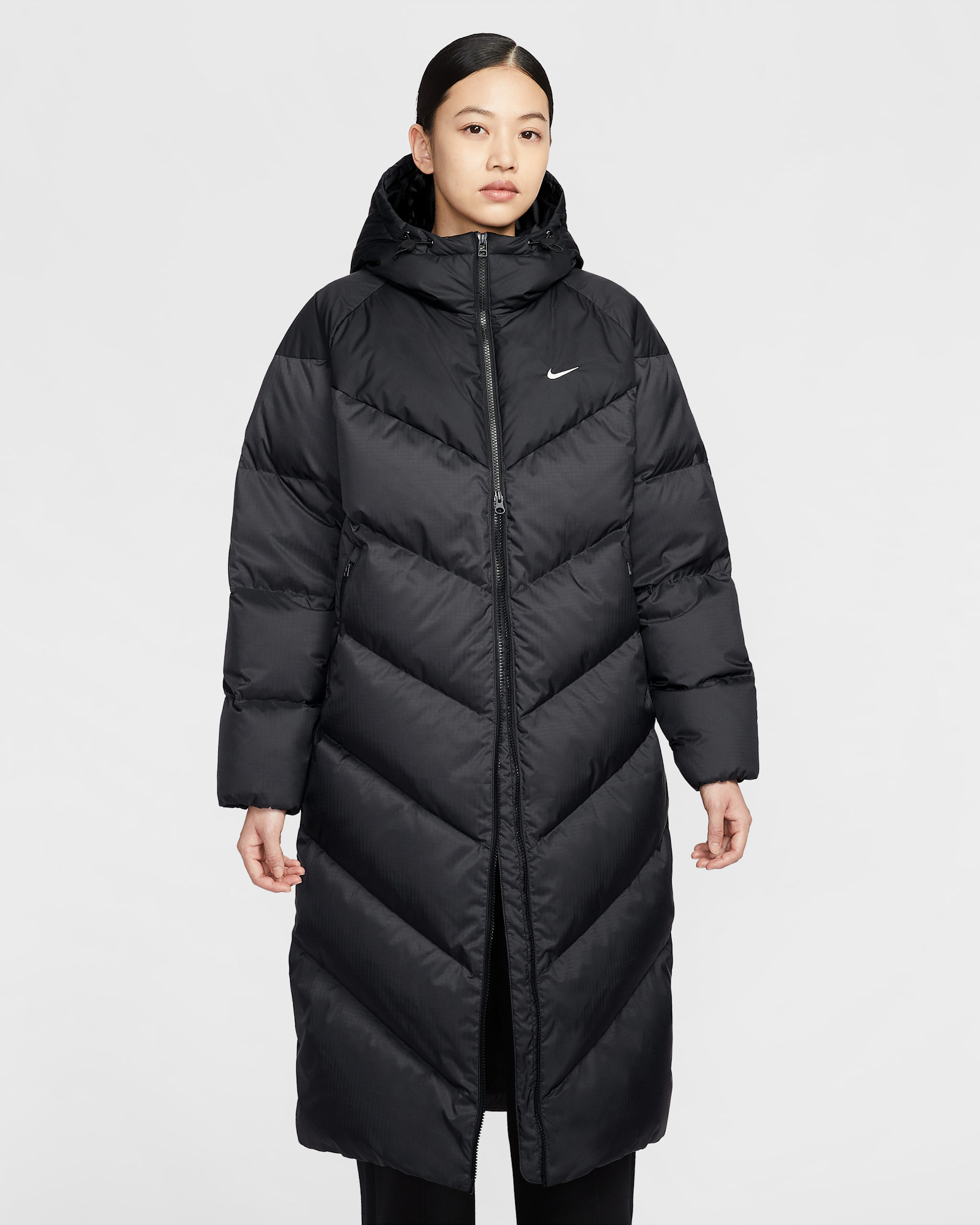 Nike Sportswear Windpuffer Women's Storm-FIT Loose Hooded Down Parka - Black/Sail