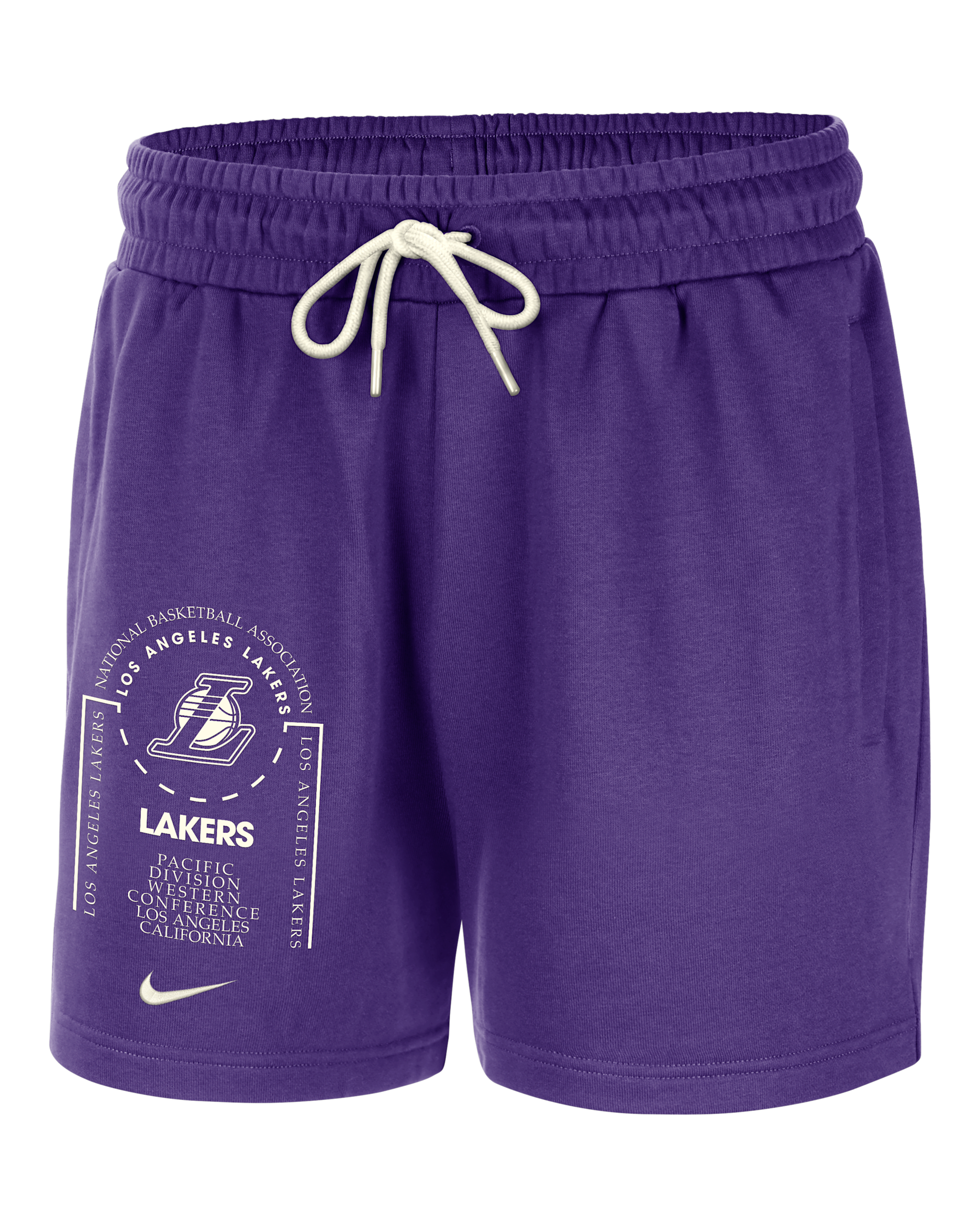 Los Angeles Lakers Club Courtside Nike NBA-fleeceshorts voor heren - Field Purple/Sail