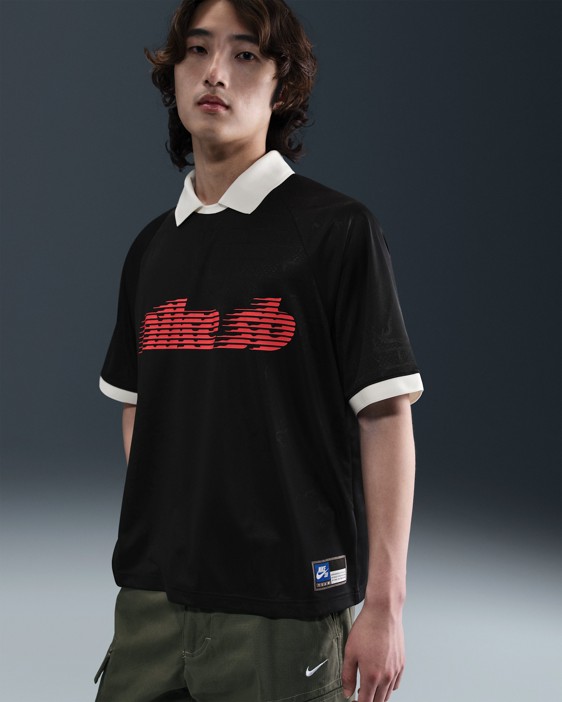 Nike SB Dri-FIT Jacquard Skate Jersey - Black/Sail
