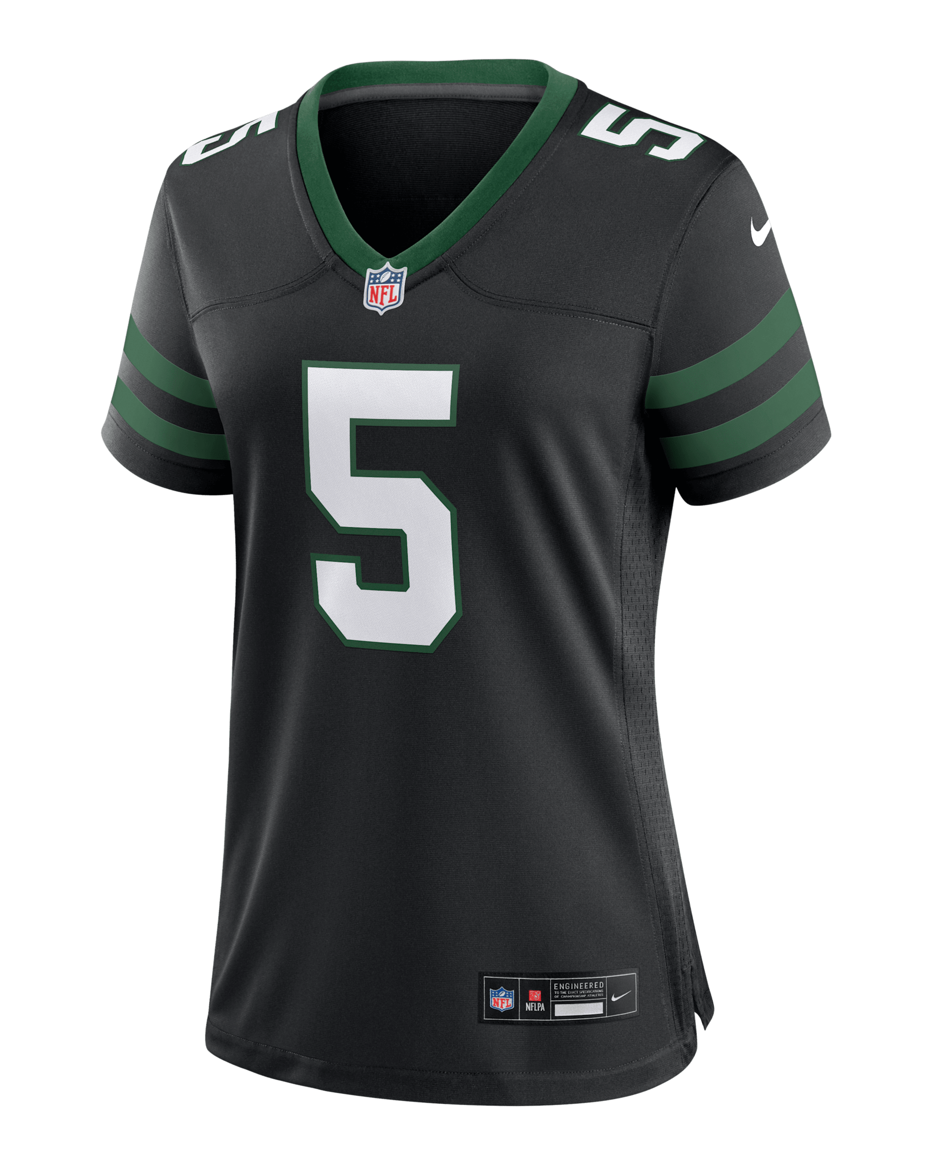Jersey de fútbol americano Nike de la NFL Game para mujer Garrett Wilson New York Jets - Negro