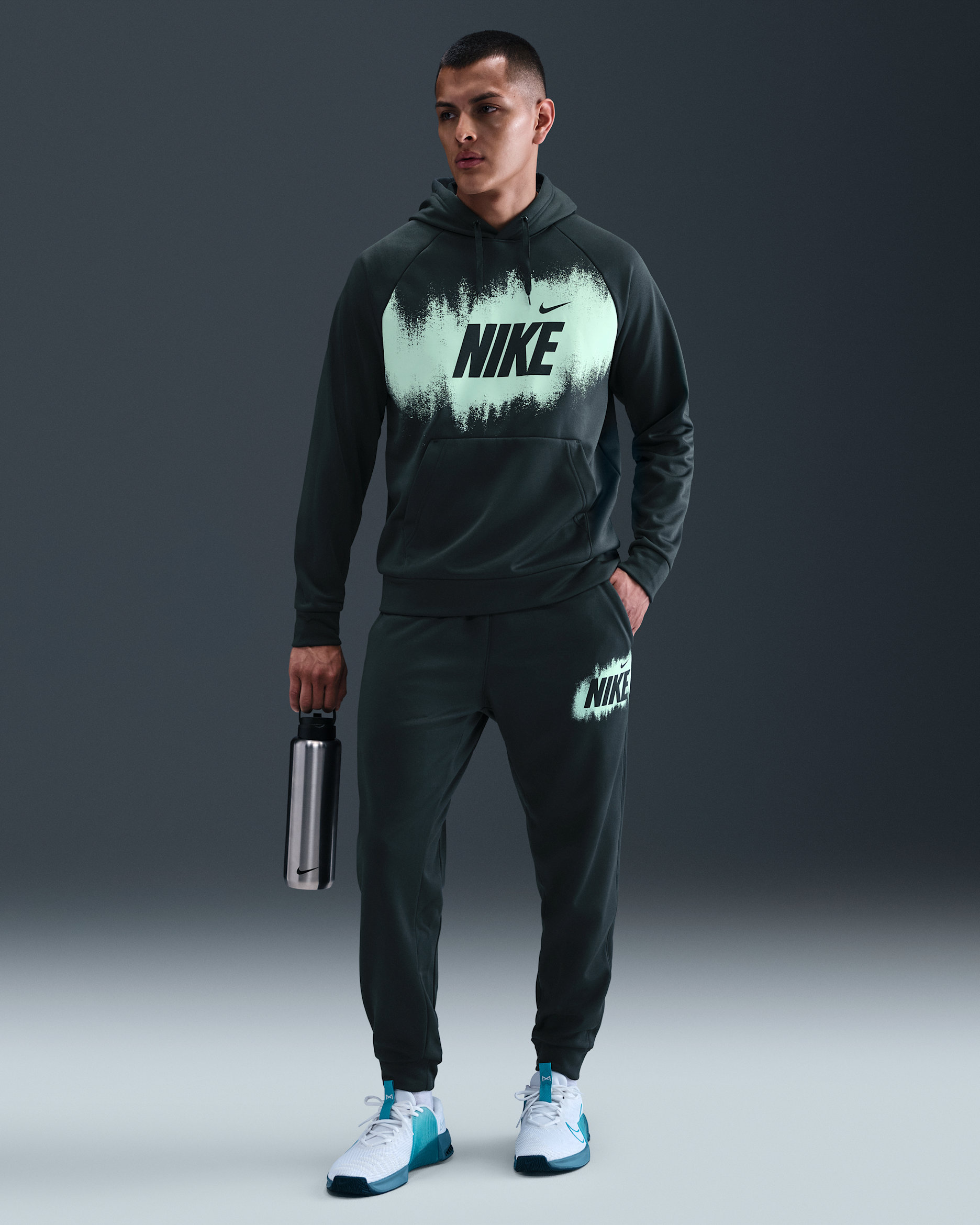 Nike Men's Therma-FIT Fleece Joggers - Seaweed