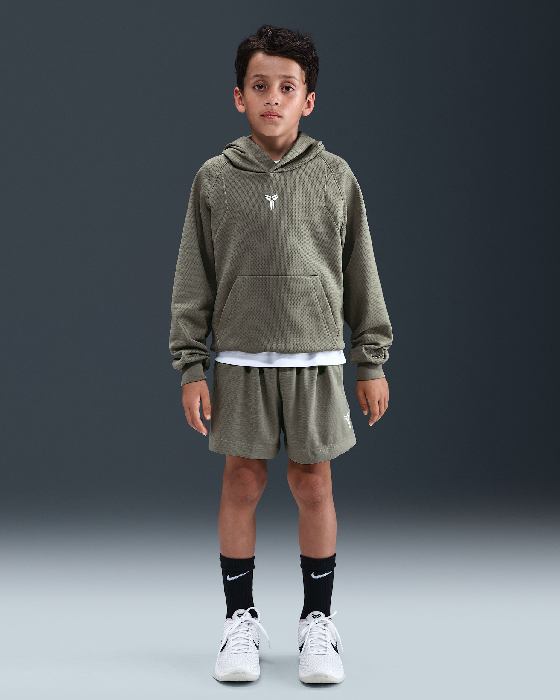 Kobe Big Kids' Dri-FIT Shorts - Light Army/Light Army/White
