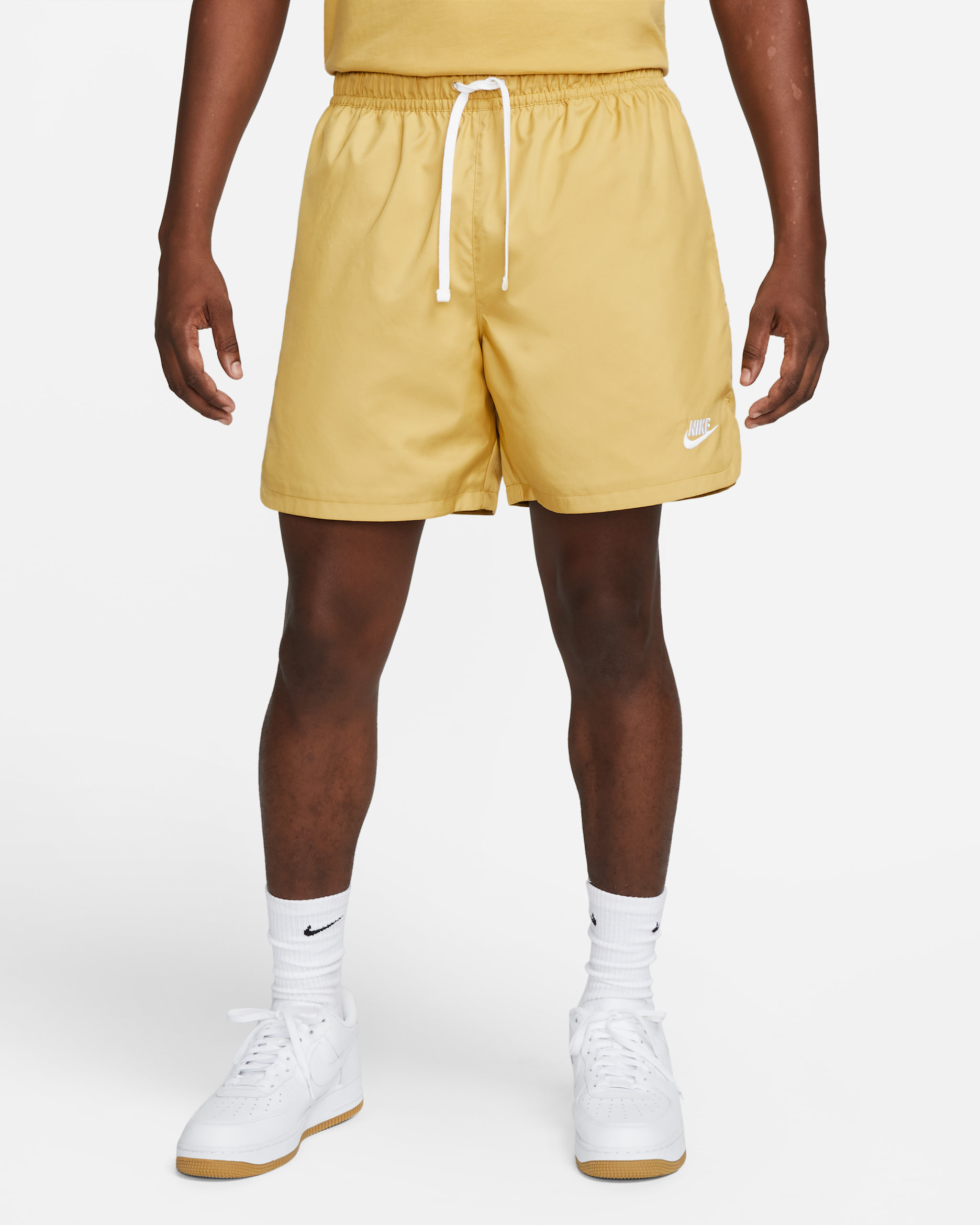 Nike Sportswear Sport Essentials Men's Woven Lined Flow Shorts - Wheat Gold/White