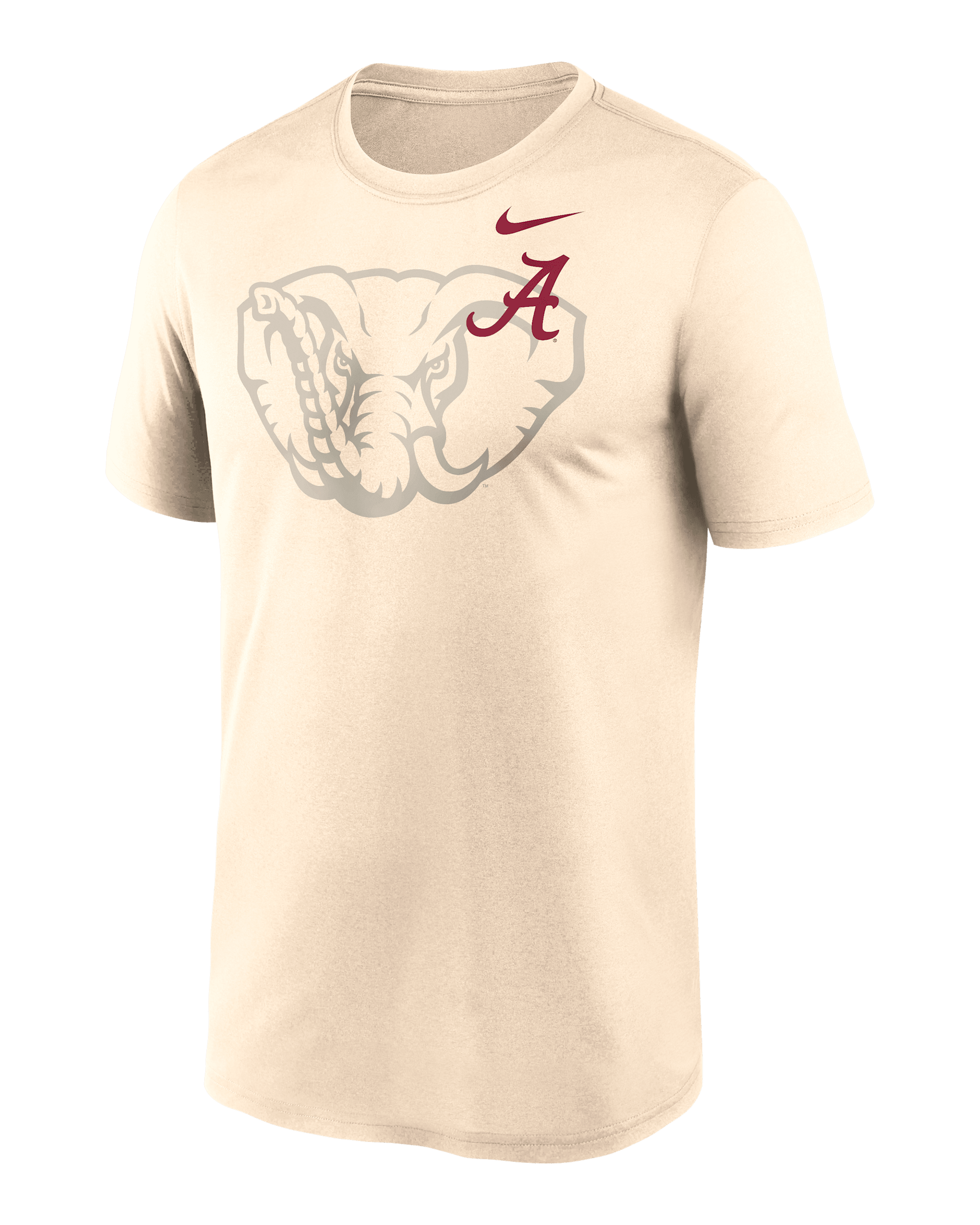 Alabama Campus Legend Shadow Logo Men's Nike Dri-FIT College T-Shirt - Natural