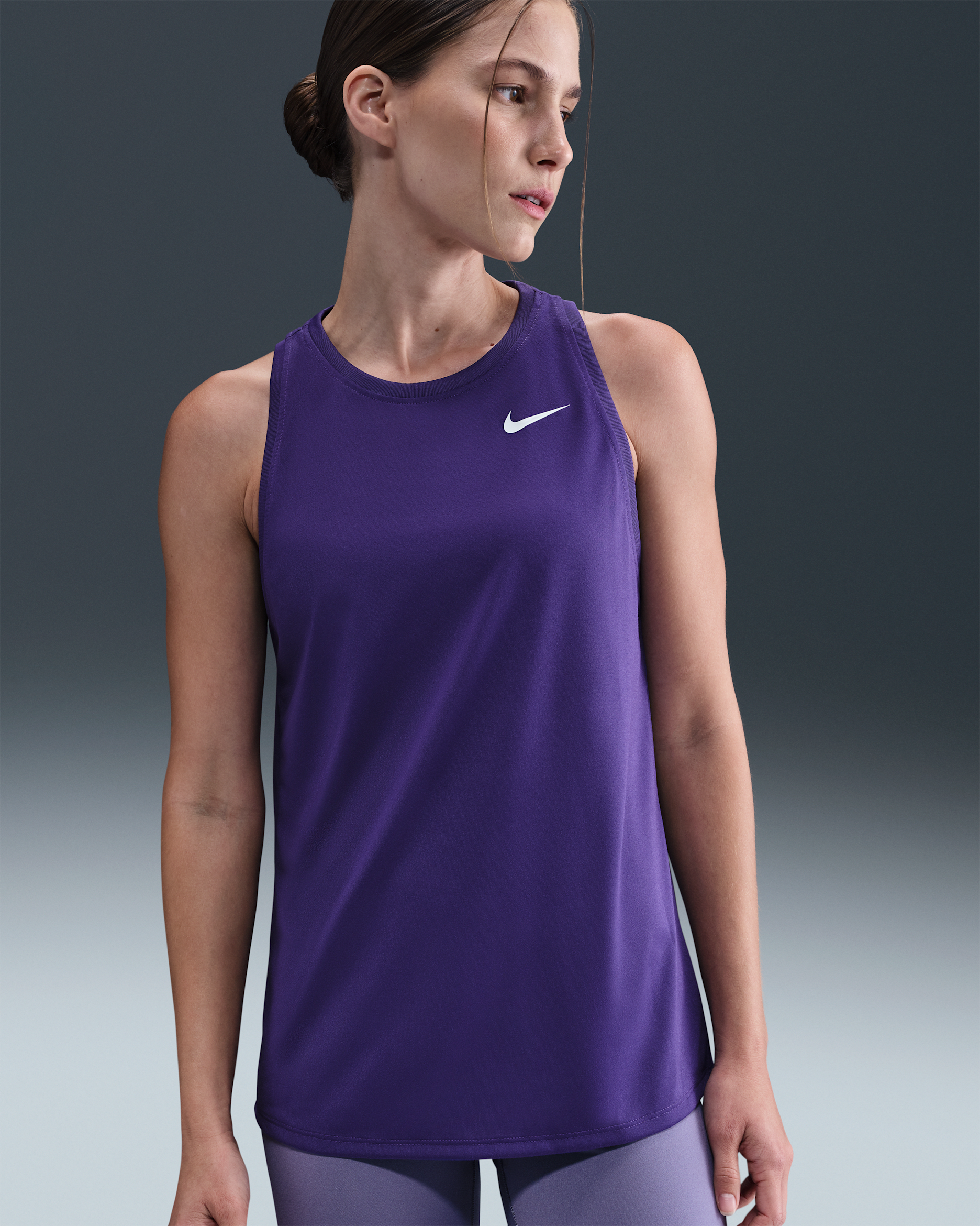 Camiseta de tirantes de entrenamiento para mujer Nike Dri-FIT - Morado cancha