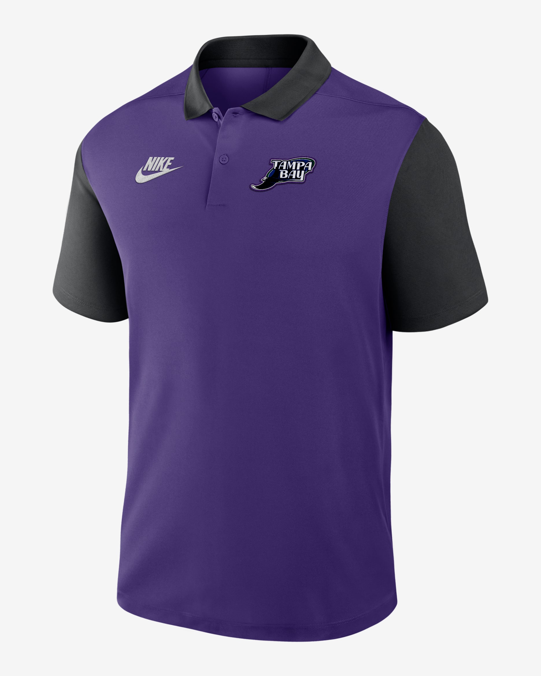 Polo Nike Dri-FIT de la MLB para hombre Tampa Bay Rays Cooperstown Victory - Morado
