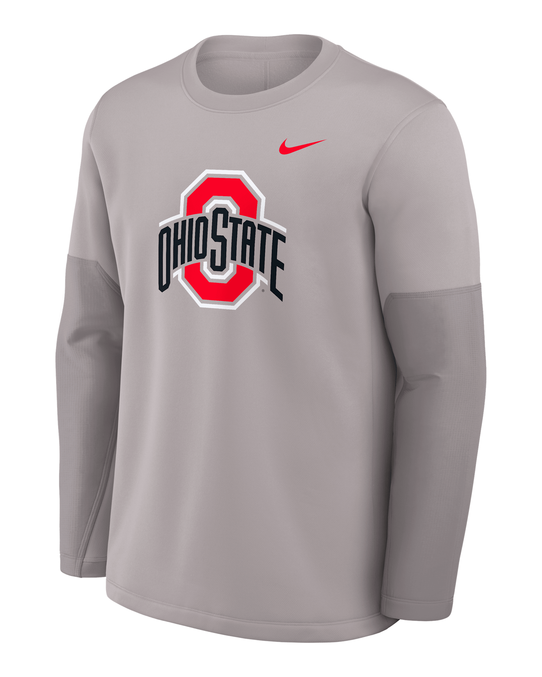 Ohio State Sideline Coach Men's Nike Therma-FIT College Long-Sleeve T-Shirt - Grey