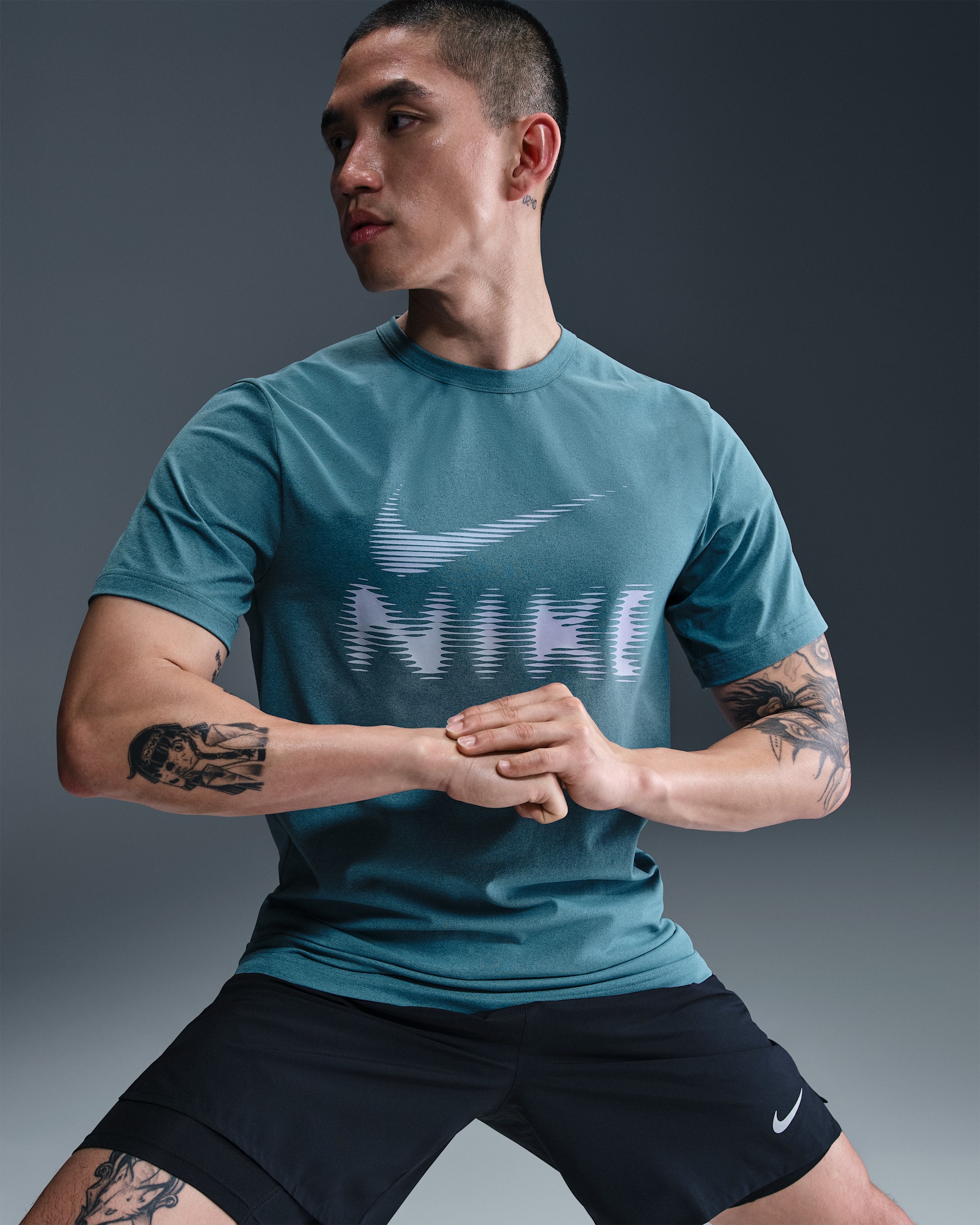 Nike Hyverse Men's Dri-FIT UV Versatile T-Shirt - Smoky Blue
