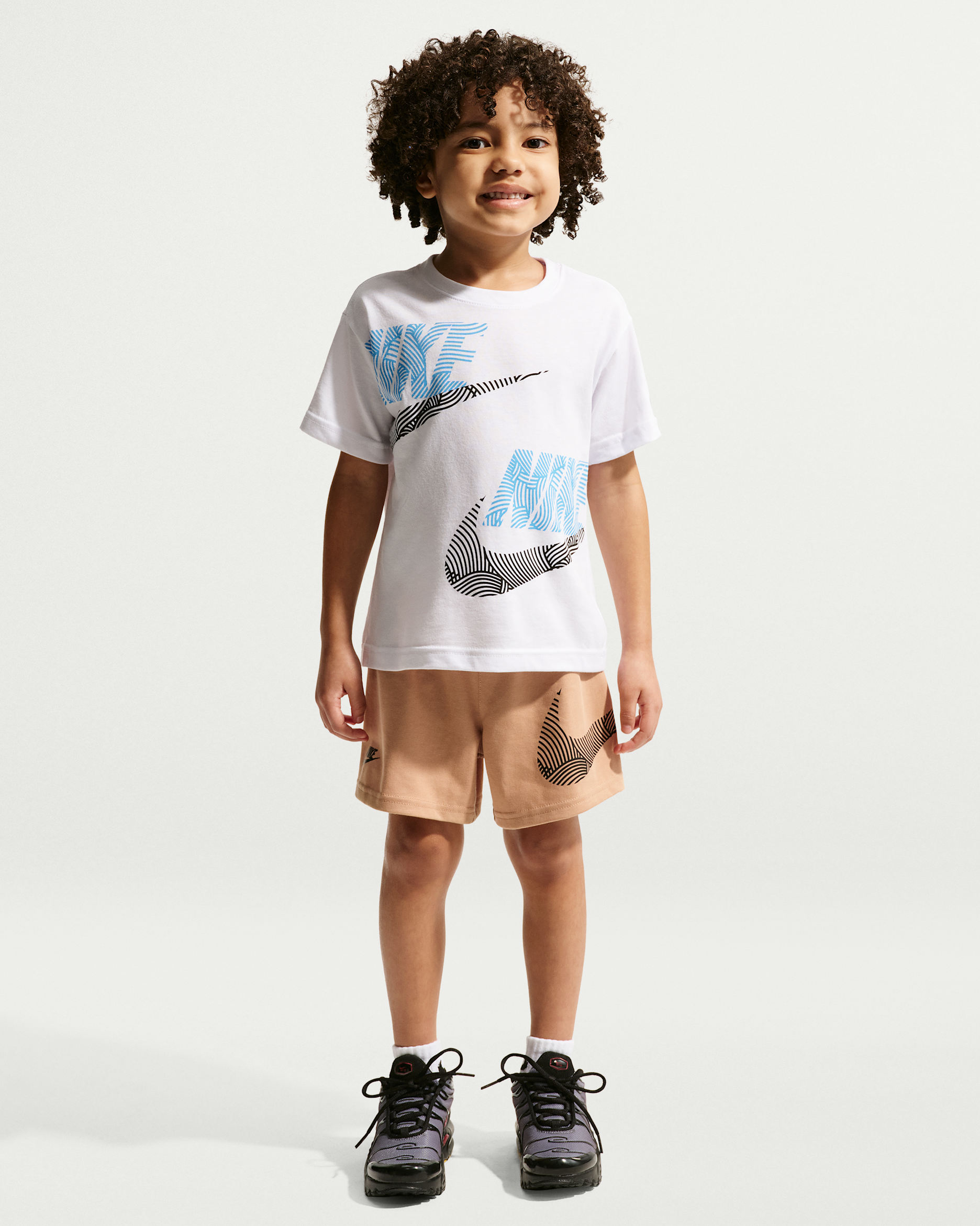 Conjunto de 2 piezas de jersey holgado para niños talla pequeña Nike Sportswear In The Zone - Cáñamo