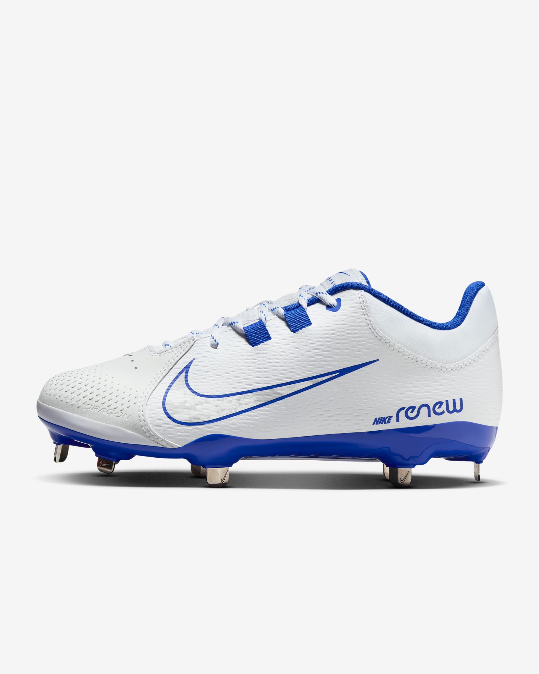 Nike Hyperdiamond 4 Pro Women's Softball Cleats - White/Hyper Royal/Wolf Grey
