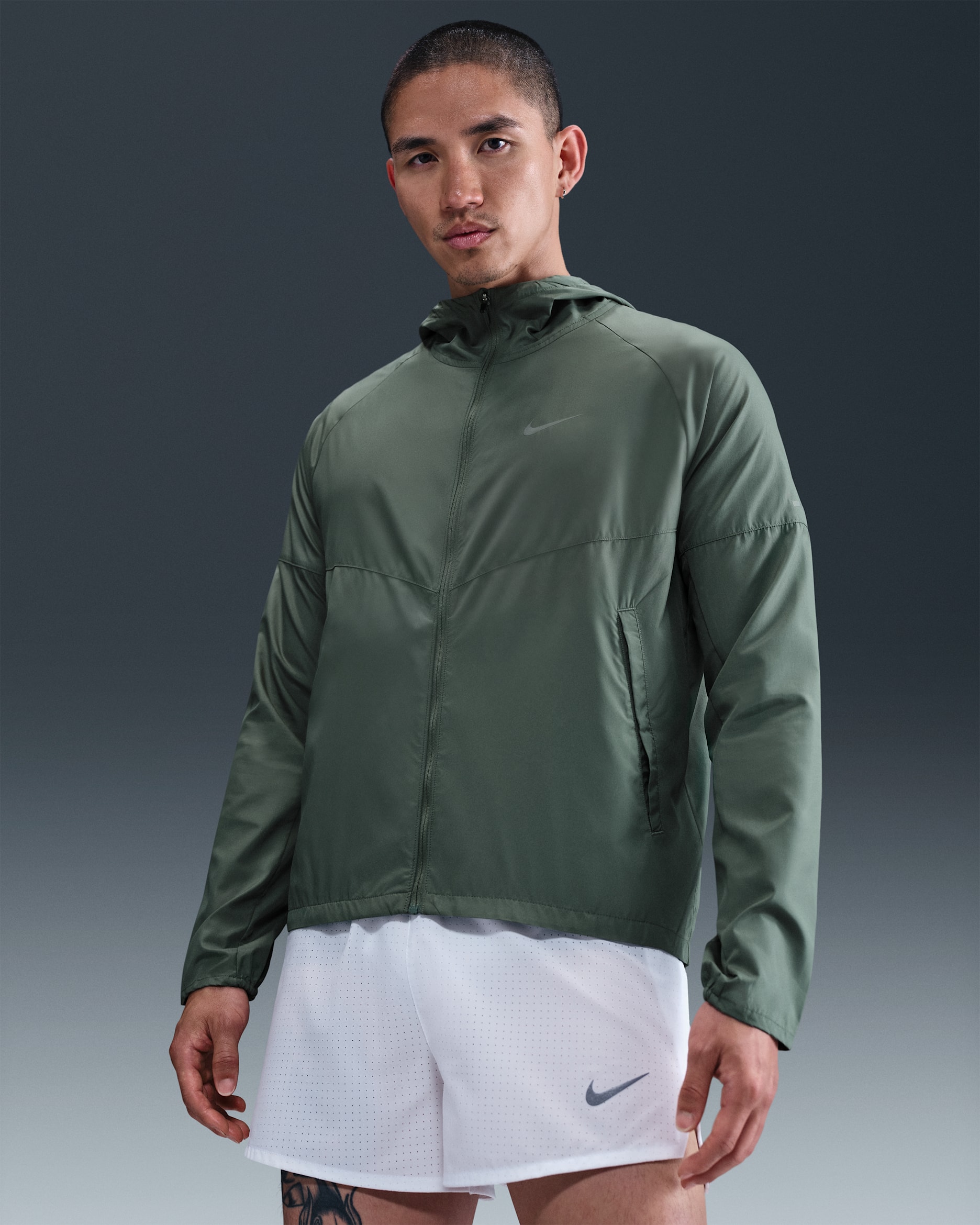 Nike Repel Miler 男款跑步外套 - Clay Green/Clay Green