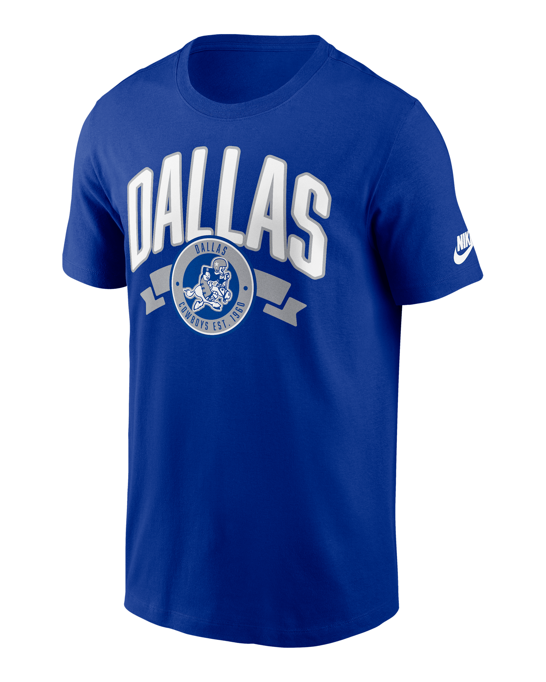 Dallas Cowboys Rewind Front And Back Hit Essential Men's Nike NFL T-Shirt - Royal