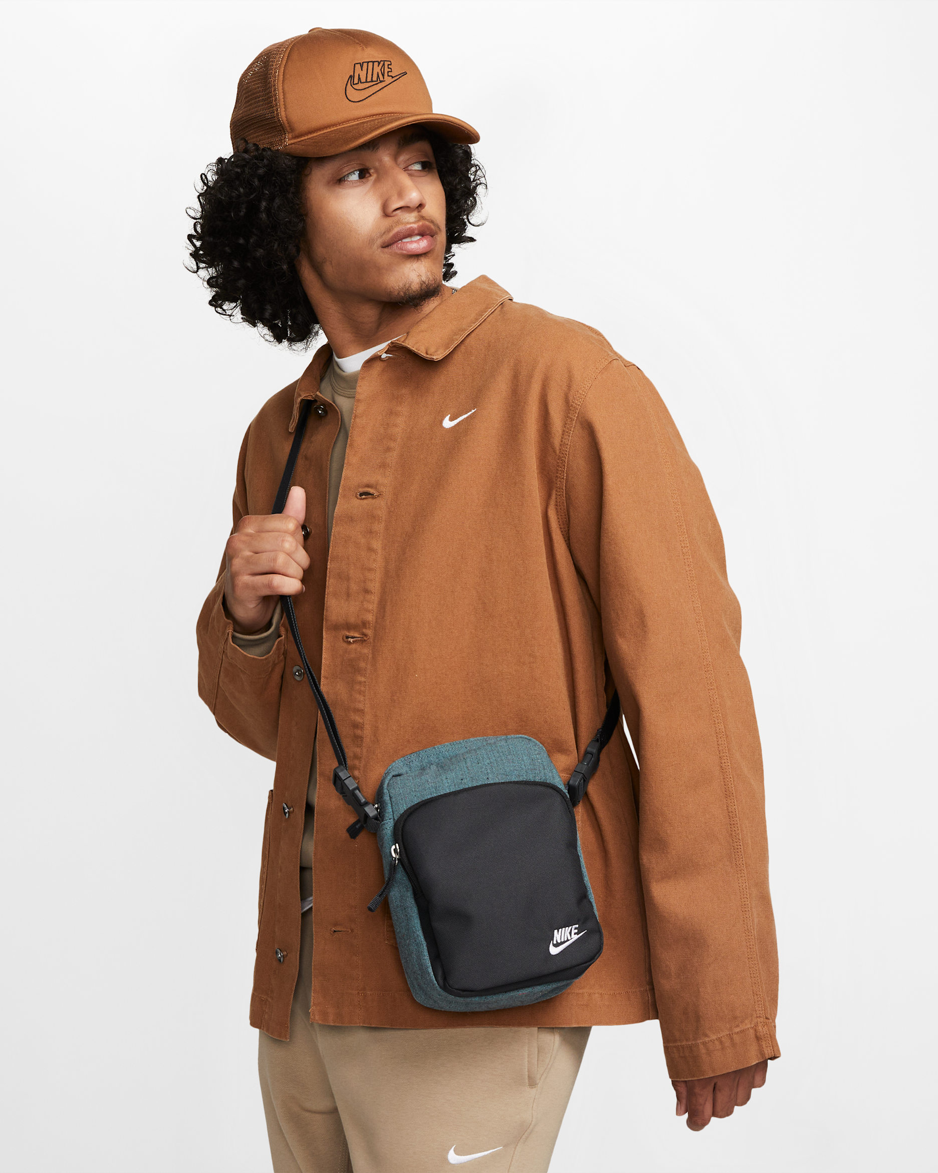 Nike Heritage Cross-Body Bag (4L) - Mineral Teal/Anthracite/White