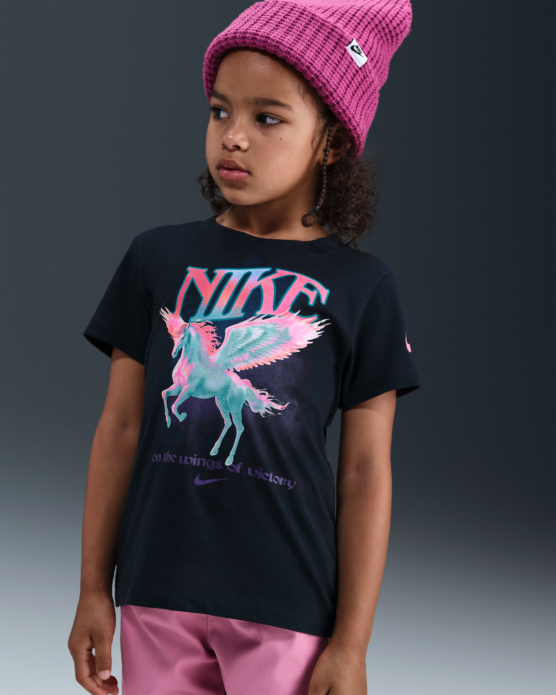 Playera Pegasus para niños de preescolar Nike - Negro