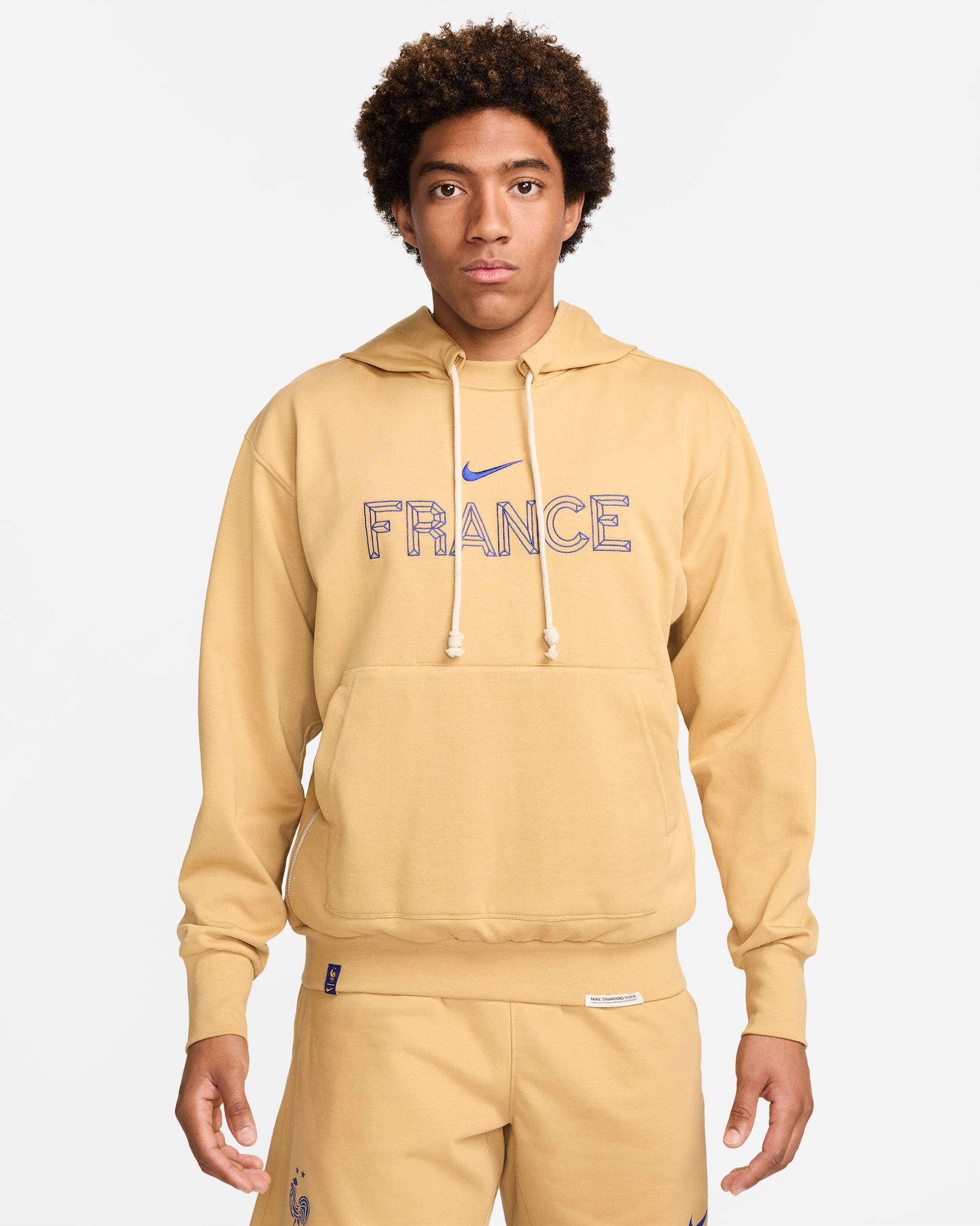 FFF Standard Issue Men's Nike Dri-FIT Soccer Pullover Hoodie - Club Gold/Bright Blue