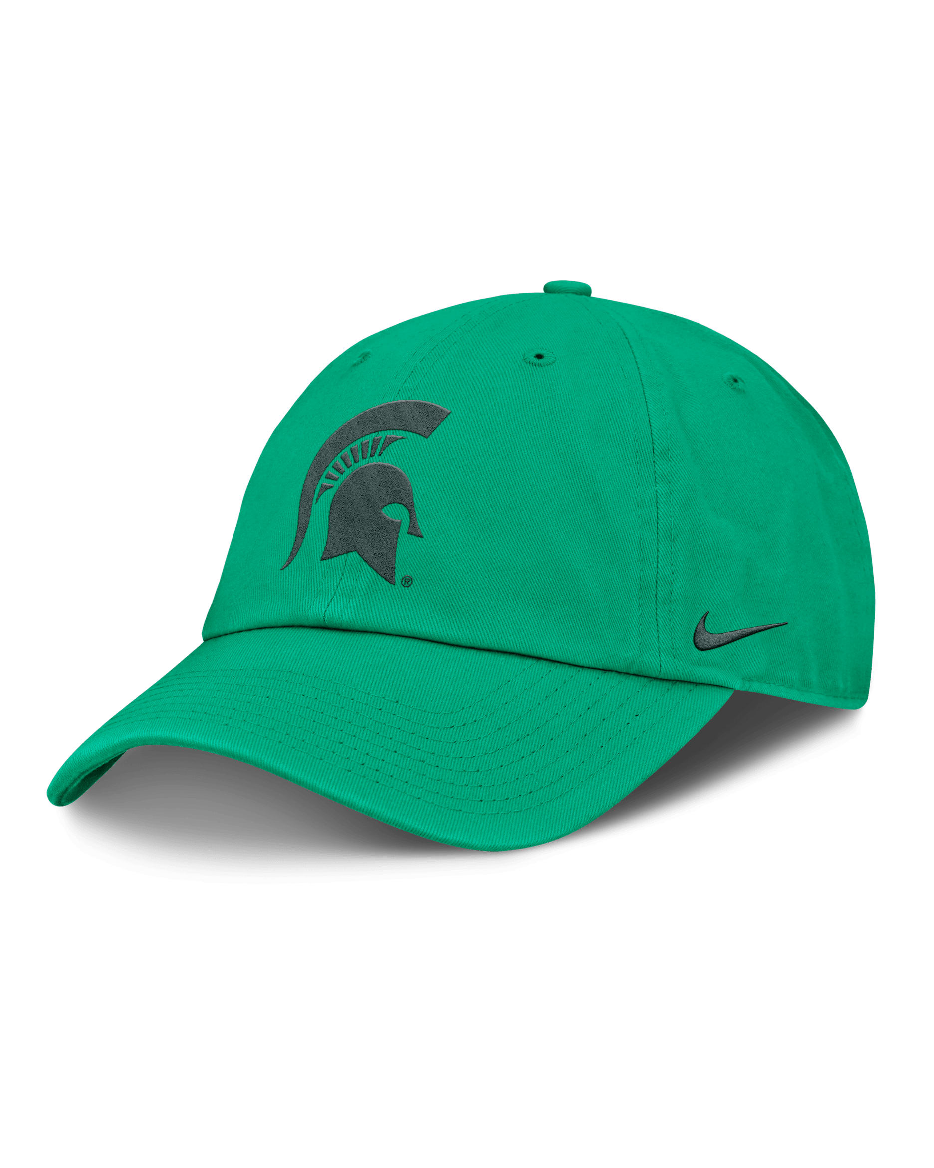 Gorra universitaria Nike ajustable para hombre Michigan State Primetime Campus Club Toned - Verde Kelly