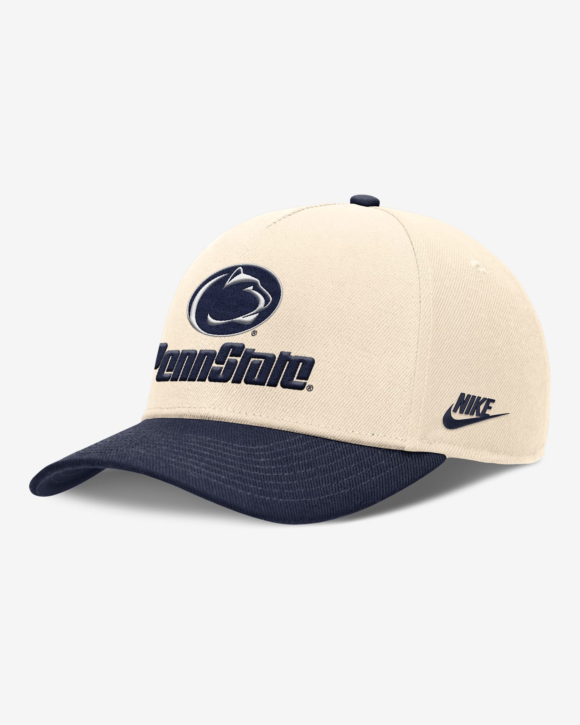 Penn State Primetime Rise Academic Men's Nike Dri-FIT College Adjustable Hat - Natural