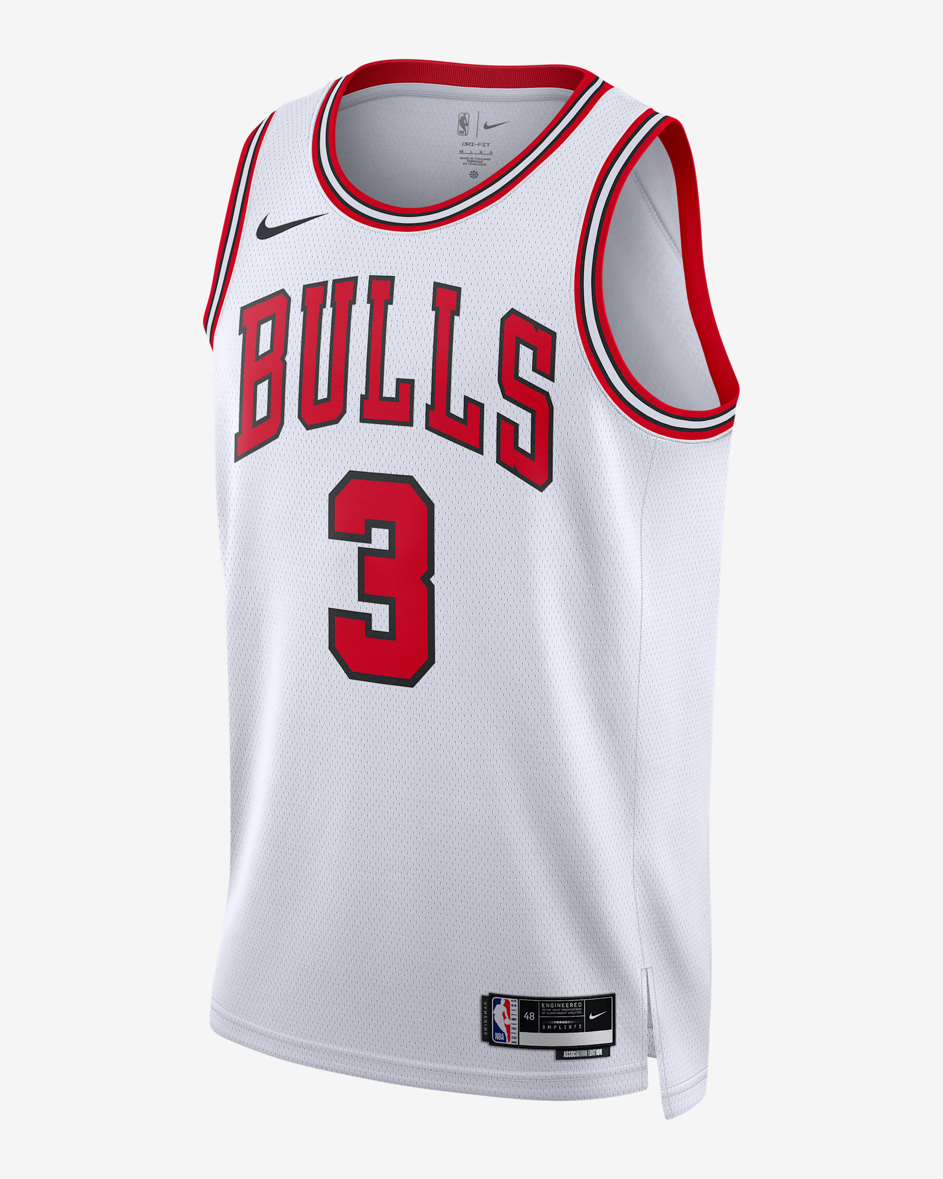 Chicago Bulls Association Edition Nike Dri-FIT NBA Swingman-trøje til mænd - hvid