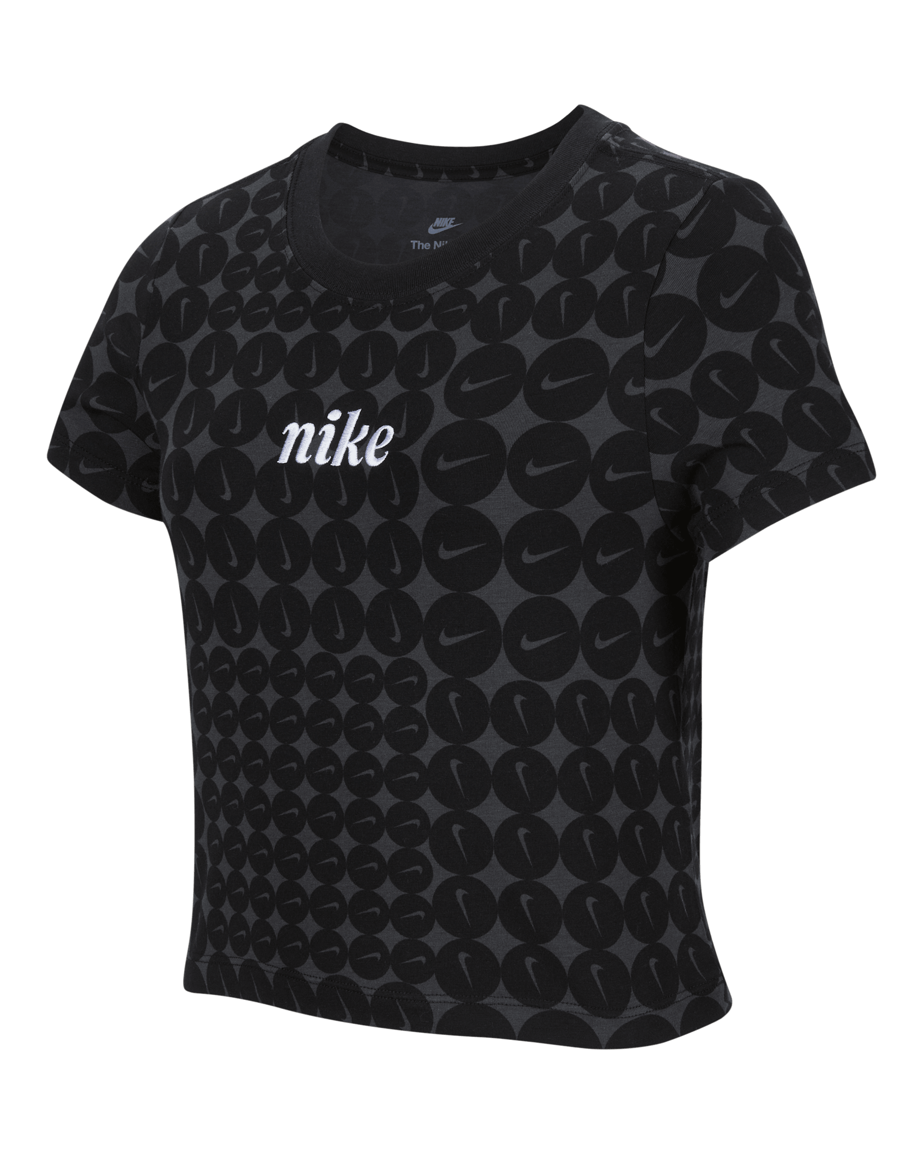 Nike Sportswear Essential 大童 (女童) T 恤 - 黑色/Dark Smoke Grey