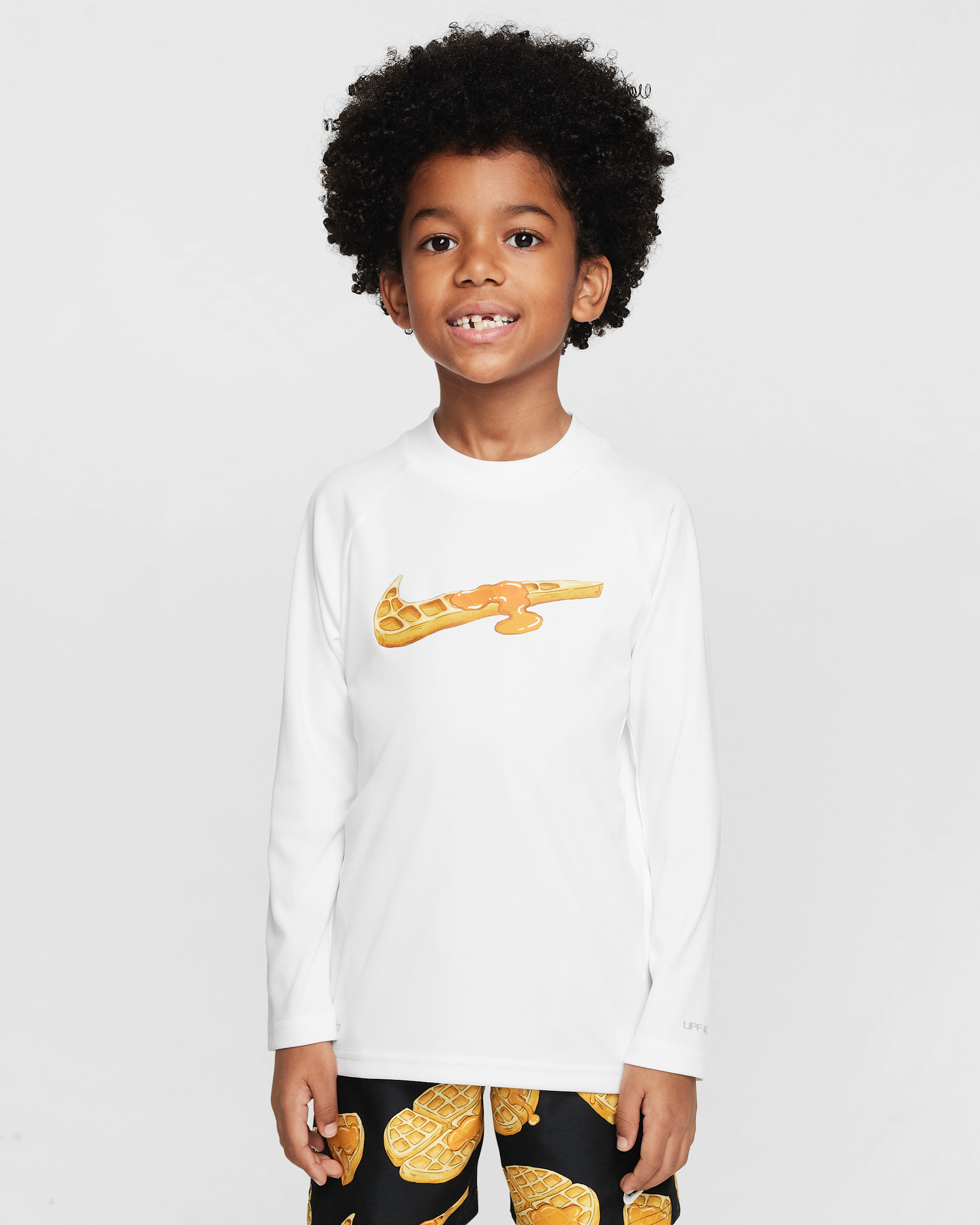 Nike Swim Hydroguard Little Kids' Long-Sleeve Top - White