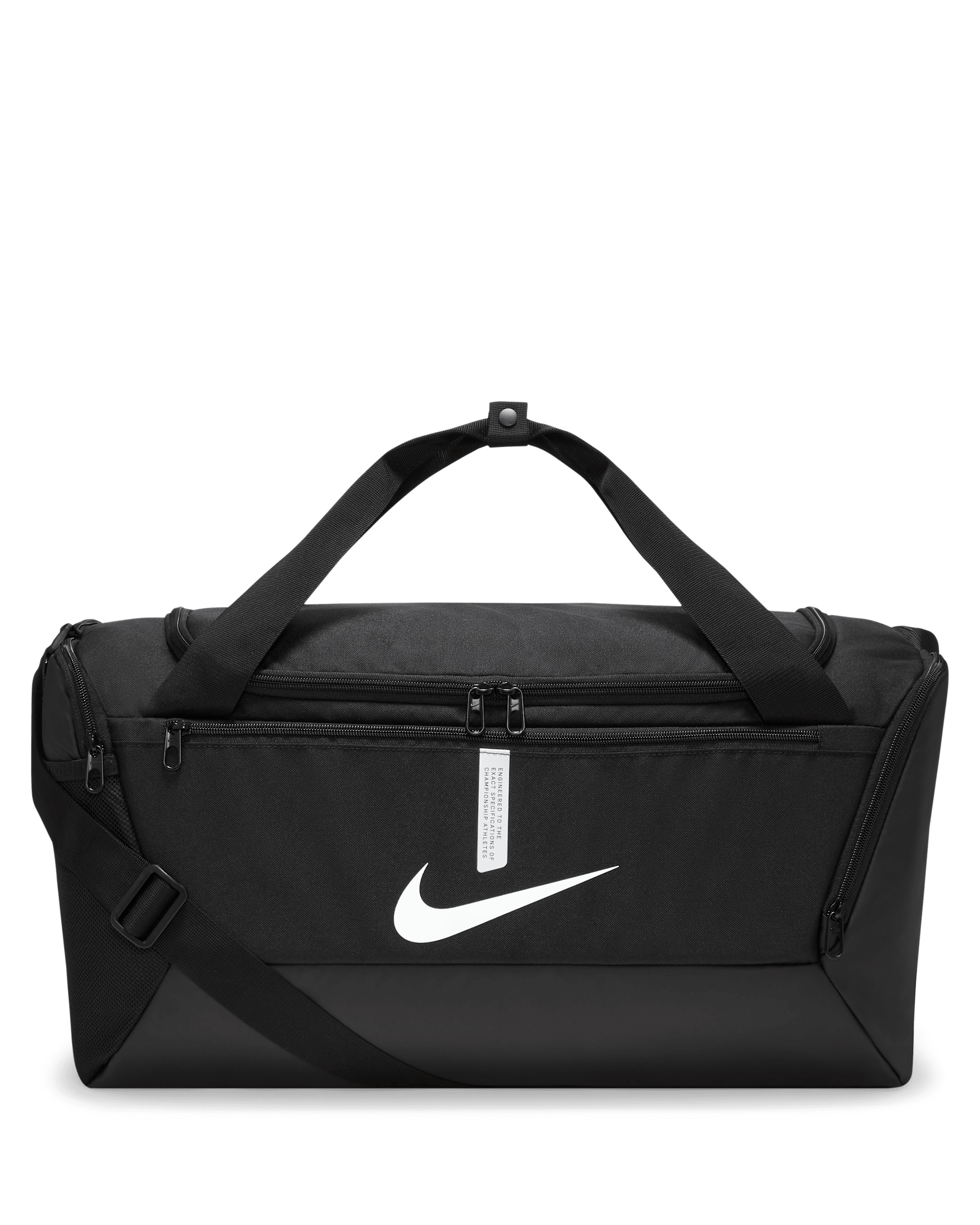 Nike Academy Team Football Duffel Bag (Small, 41L) - Black/Black/White