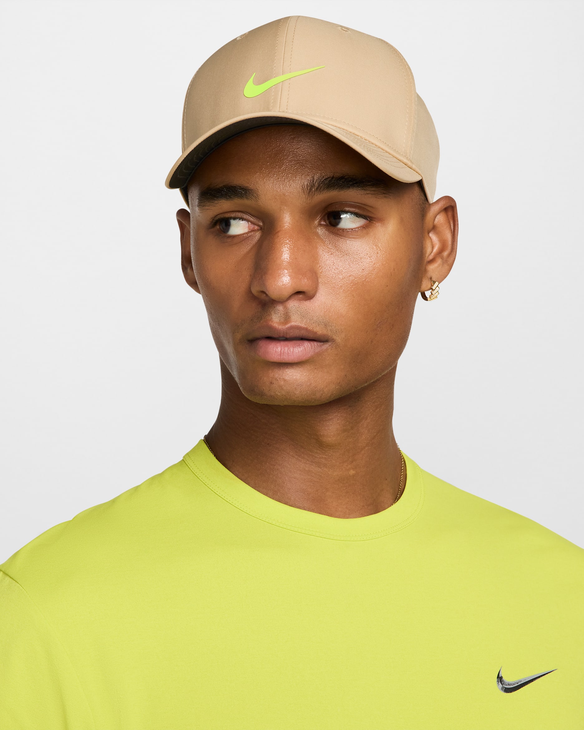 Nike Dri-FIT Rise Structured Snapback Cap - Sesame/Anthracite/Volt