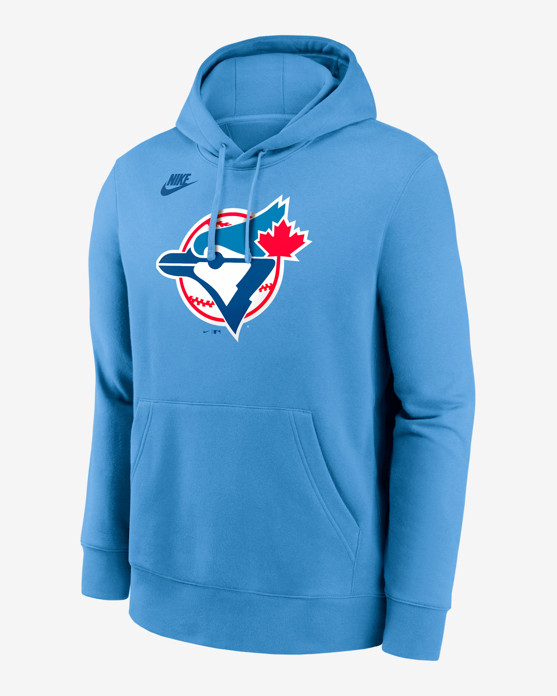 Toronto Blue Jays Cooperstown Logo Club Men's Nike MLB Pullover Hoodie - Light Blue