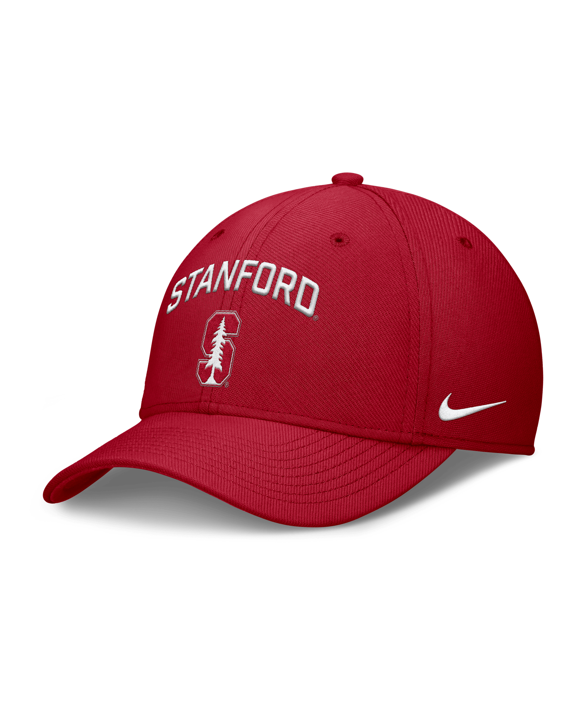 Stanford On-Field Rise Swoosh Men's Nike Dri-FIT College Hat - Cardinal Red