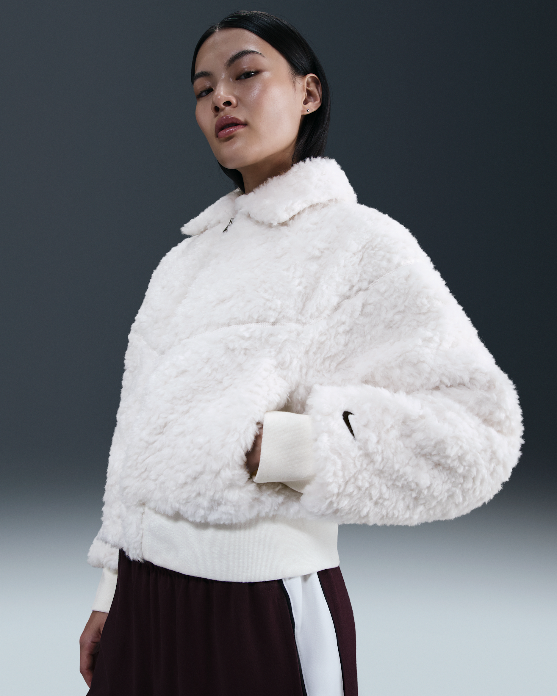 Nike Sportswear Essential Women's Loose Bomber Jacket - Sail/Black