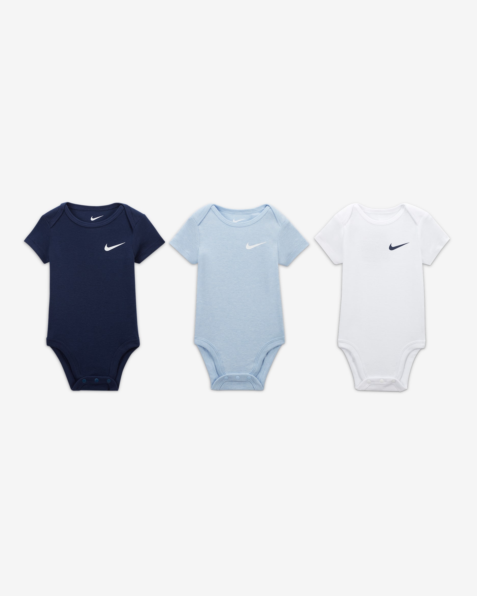 Nike Baby (0-9M) Mini Me Bodysuits (3-Pack) - Midnight Navy